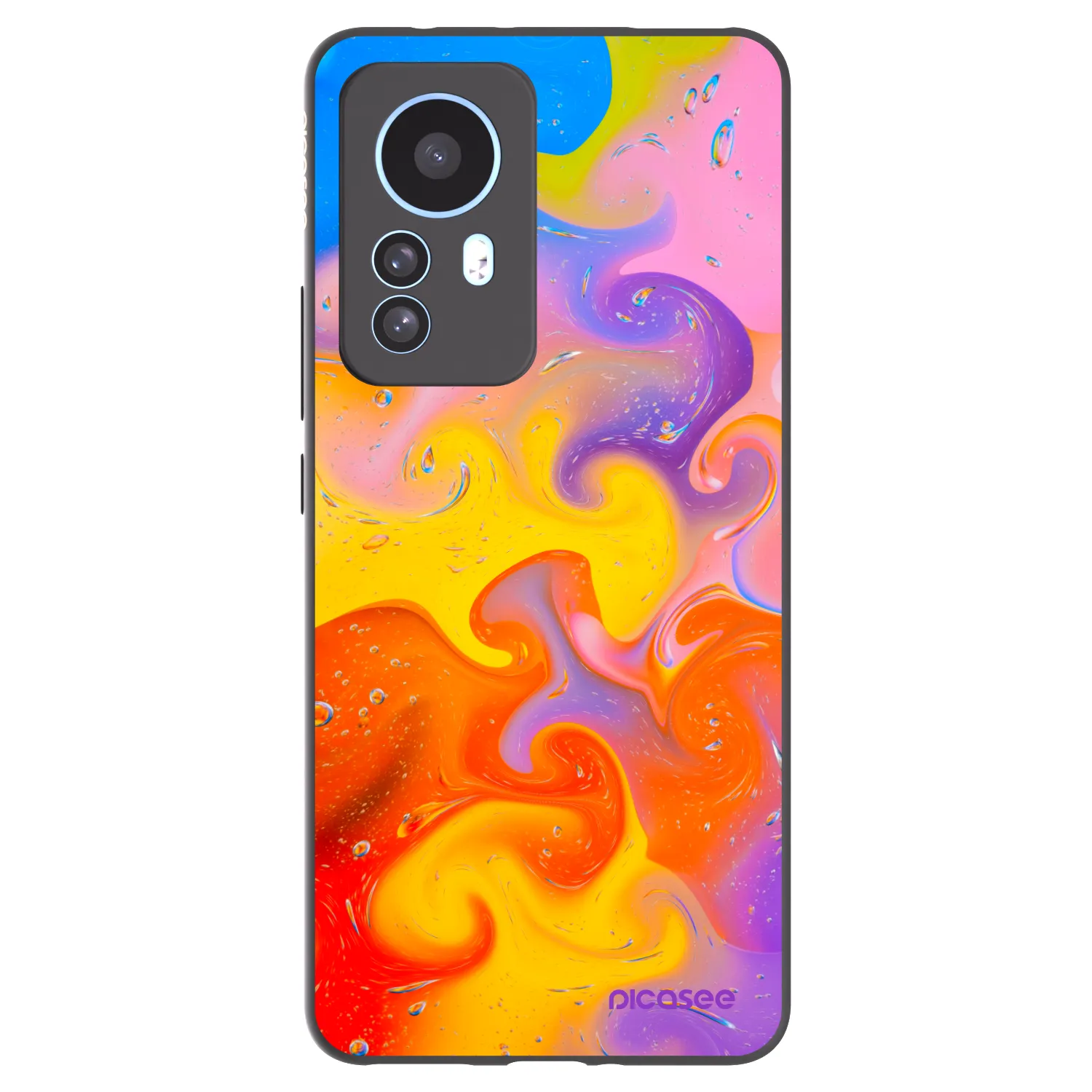 Picasee silikonski črni ovitek za Xiaomi 12T Pro - Bubbles