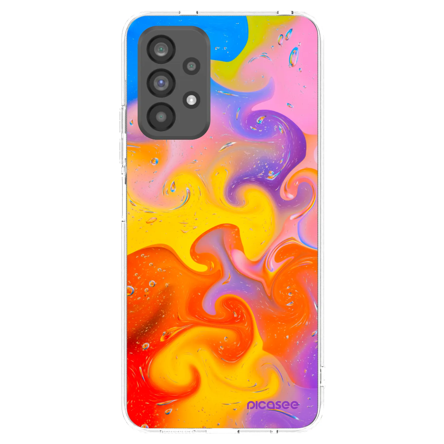 Picasee silikonski prozorni ovitek za Samsung Galaxy A73 5G - Bubbles