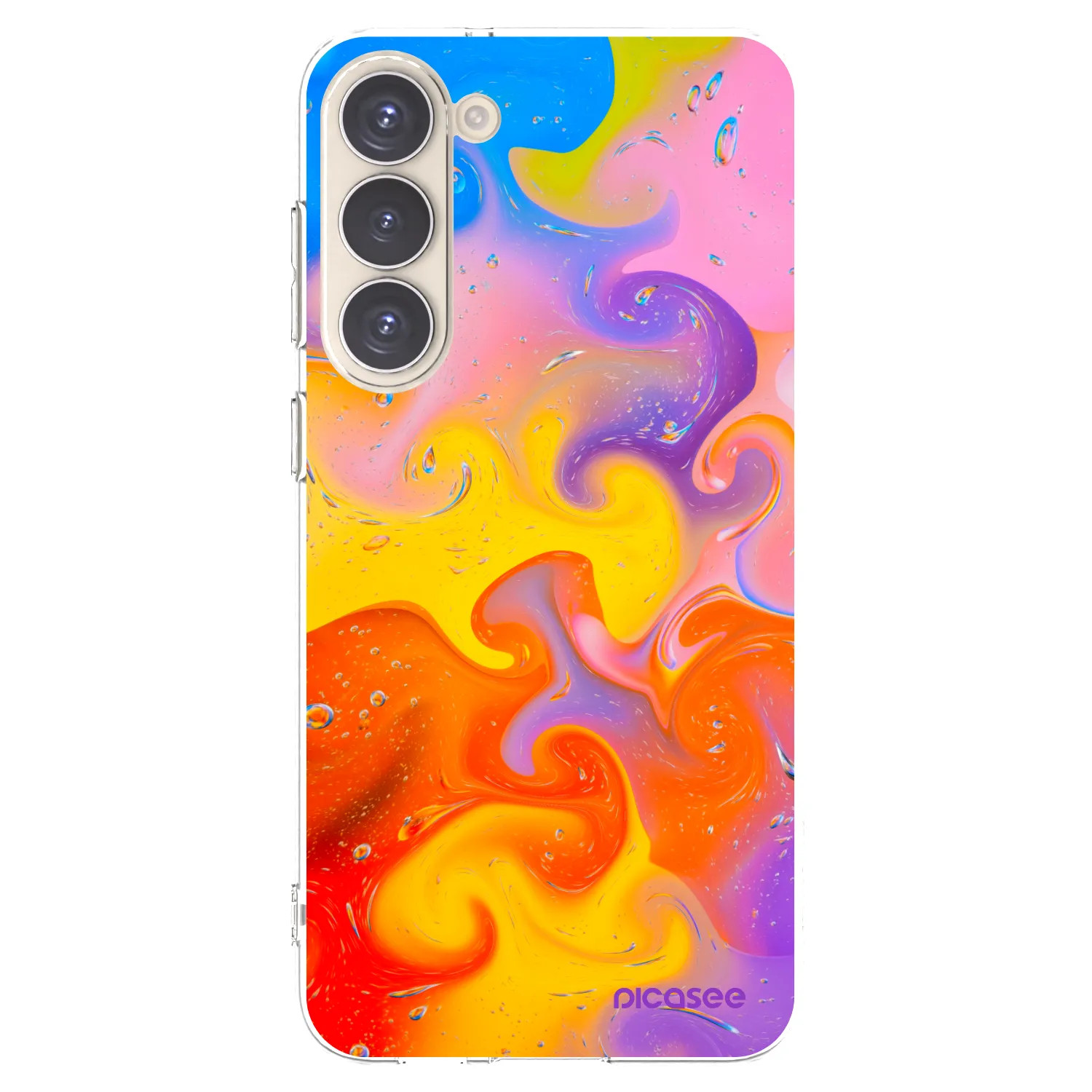 Picasee silikonski prozorni ovitek za Samsung Galaxy S23+ 5G - Bubbles