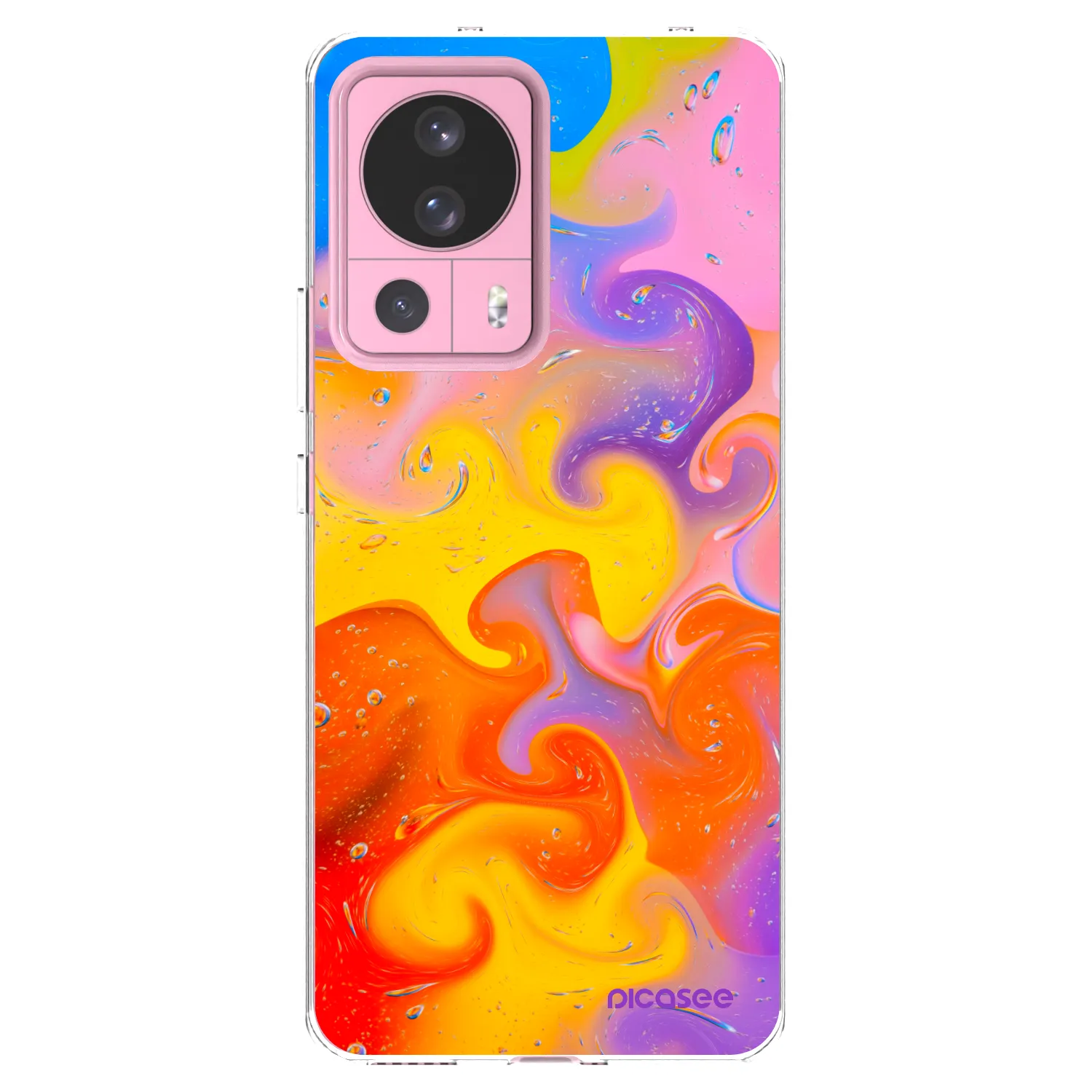 Picasee silikonski prozorni ovitek za Xiaomi 13 Lite - Bubbles