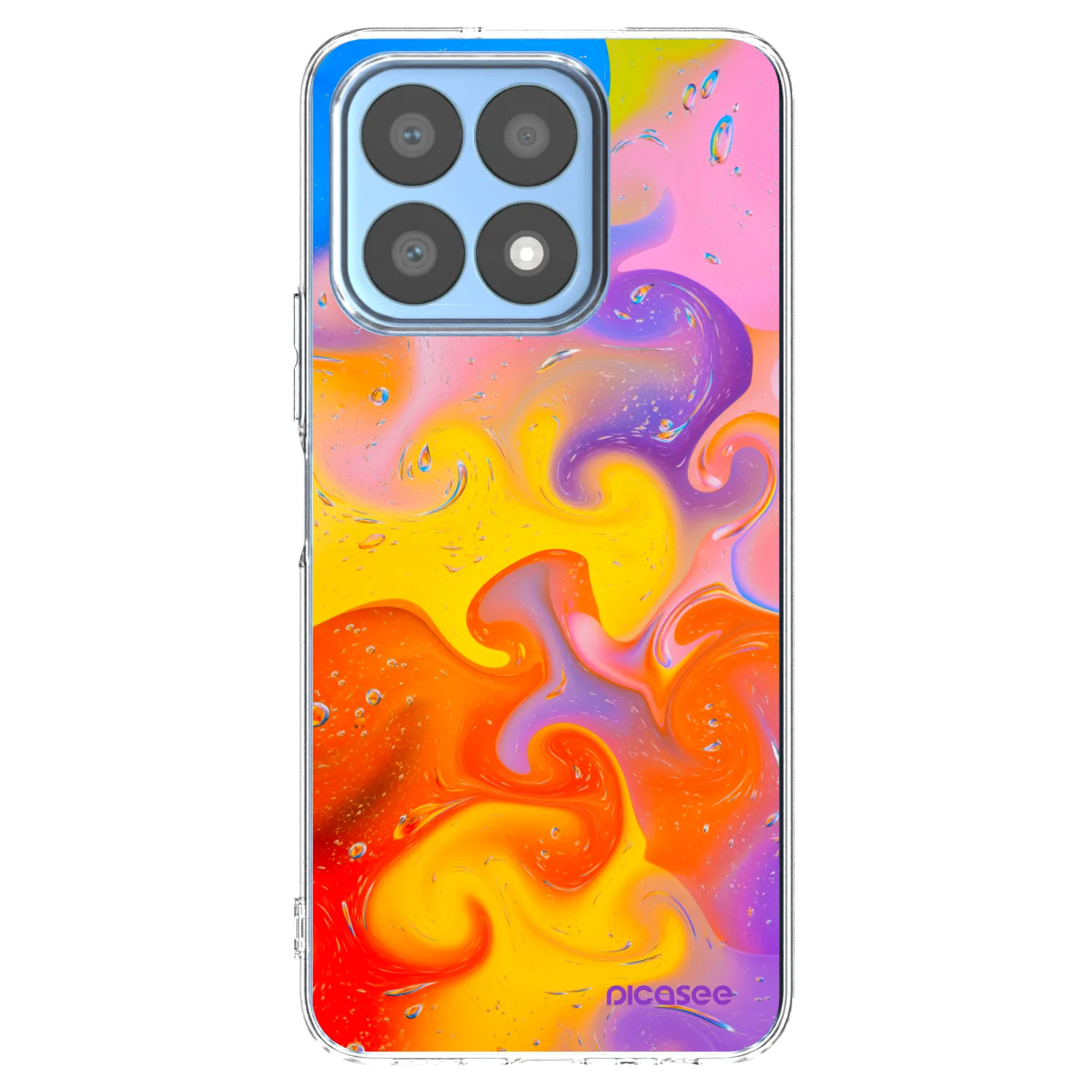 Picasee silikonski prozorni ovitek za Honor X8a - Bubbles