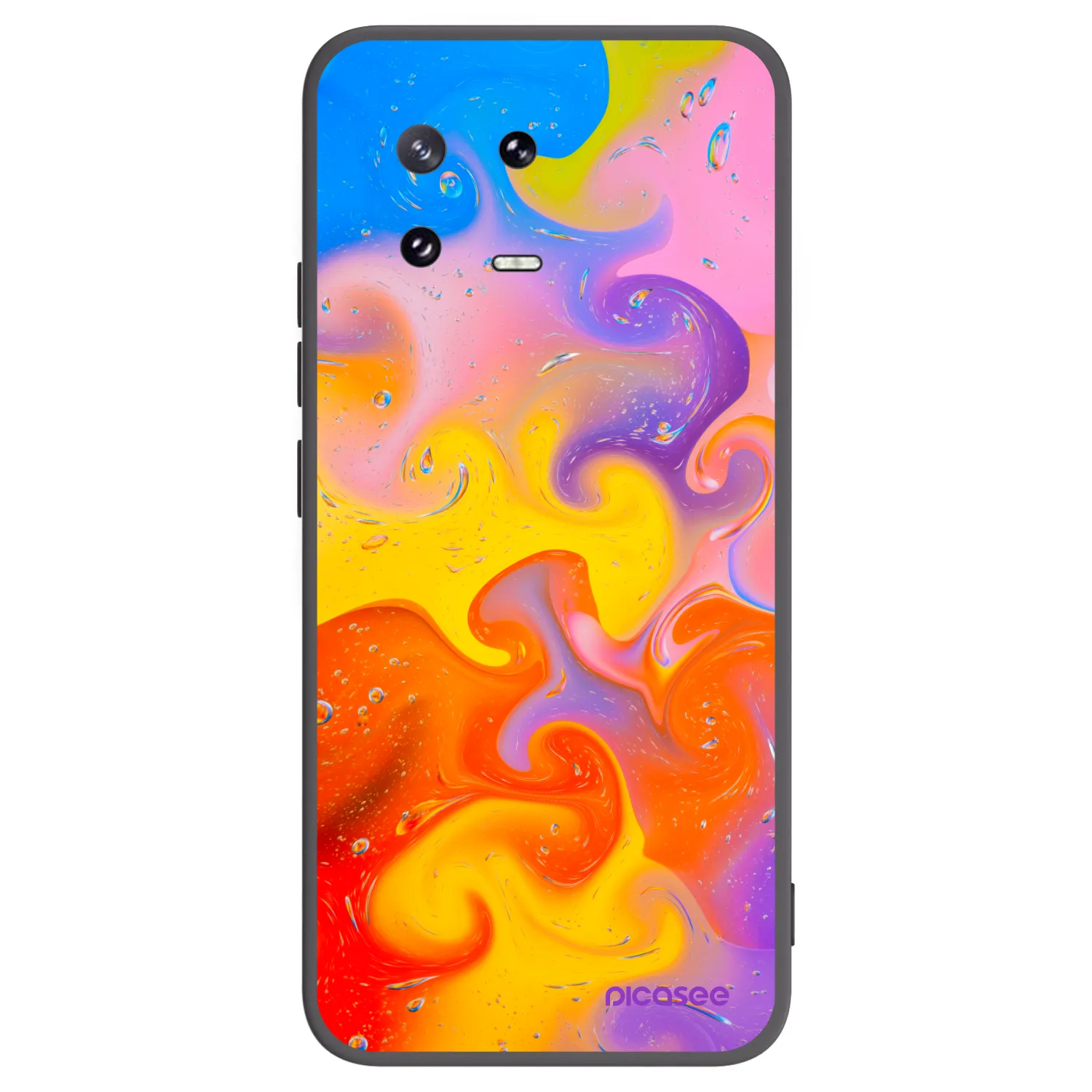 Picasee silikonski črni ovitek za Xiaomi 13 Pro - Bubbles