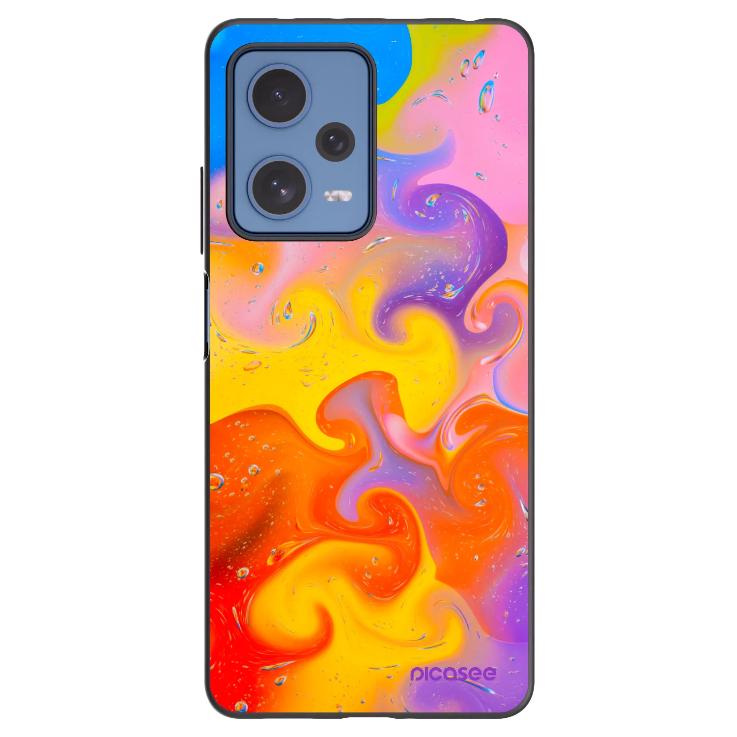 Picasee silikonski črni ovitek za Xiaomi Redmi Note 12 Pro 5G - Bubbles