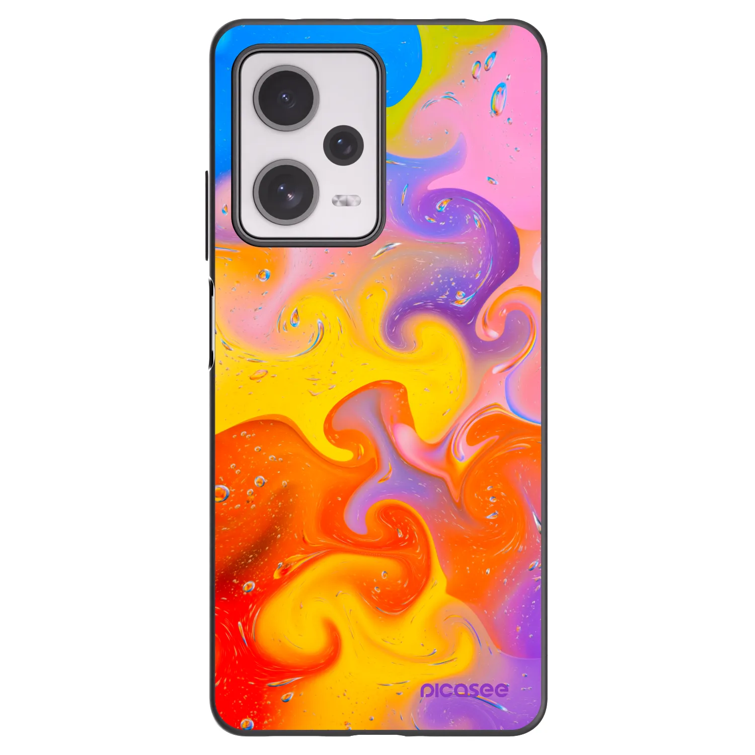 Picasee silikonski črni ovitek za Xiaomi Redmi Note 12 Pro+ 5G - Bubbles