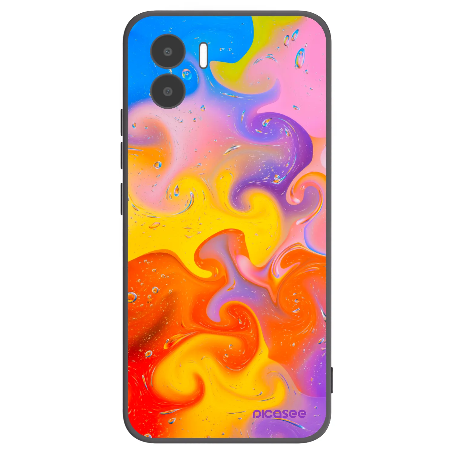 Picasee silikonski črni ovitek za Xiaomi Redmi A2 - Bubbles