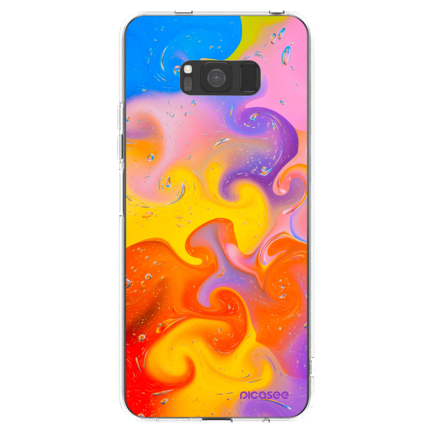 Picasee silikonski prozorni ovitek za Samsung Galaxy S8 G950F - Bubbles