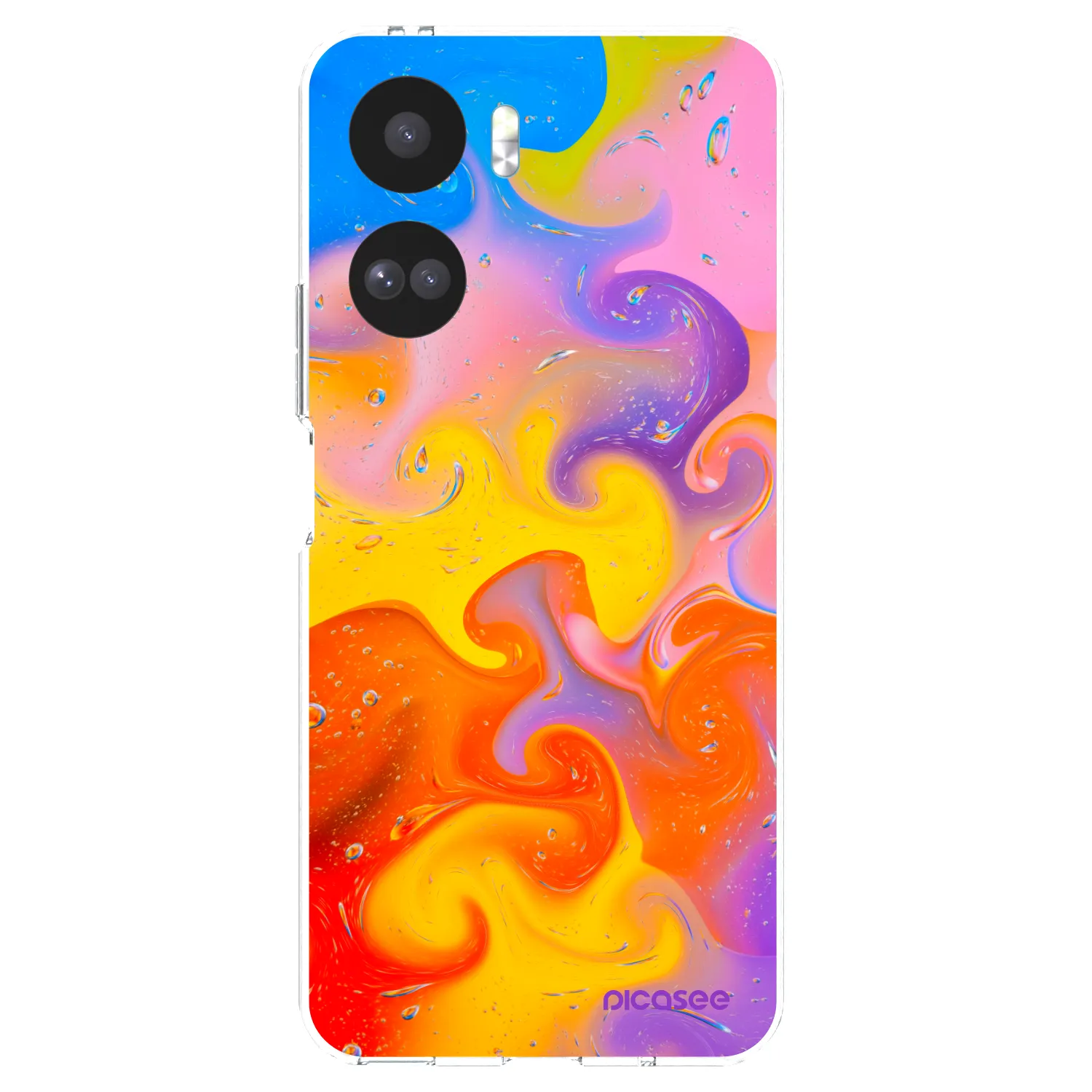 Picasee silikonski prozorni ovitek za Honor 90 Lite 5G - Bubbles