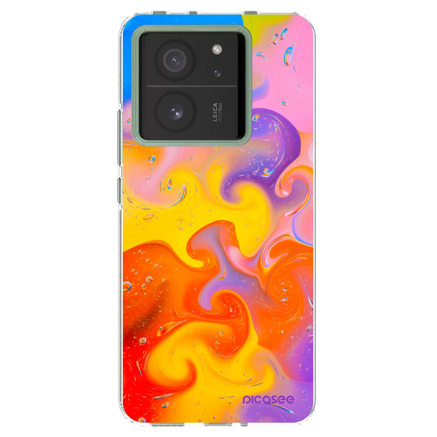 Picasee silikonski prozorni ovitek za Xiaomi 13T - Bubbles
