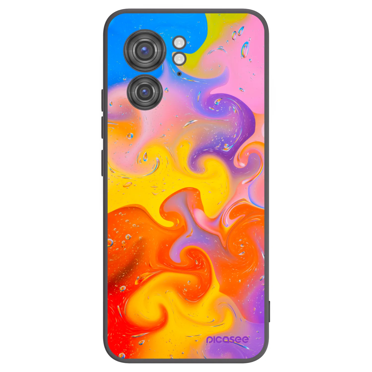 Picasee silikonski črni ovitek za Motorola Edge 40 - Bubbles