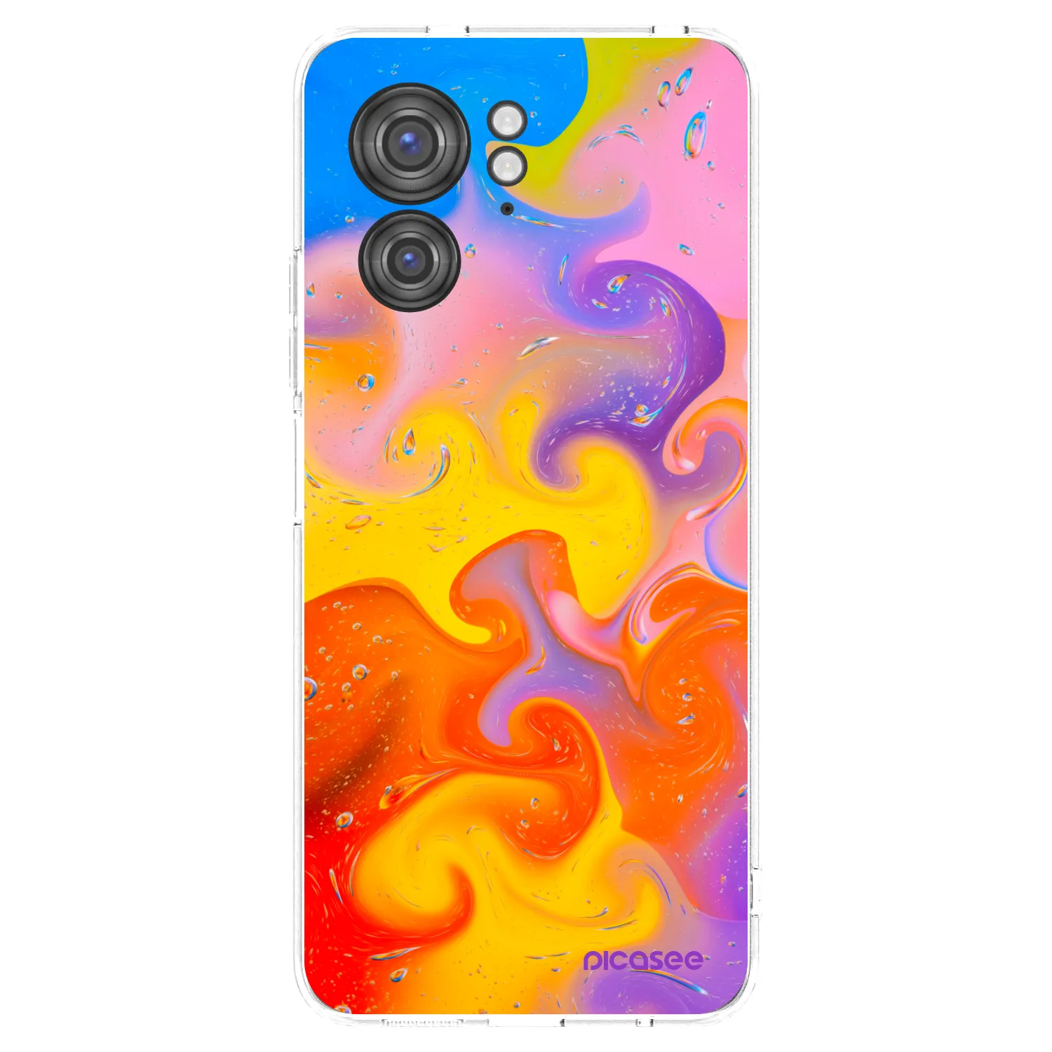 Picasee silikonski prozorni ovitek za Motorola Edge 40 - Bubbles
