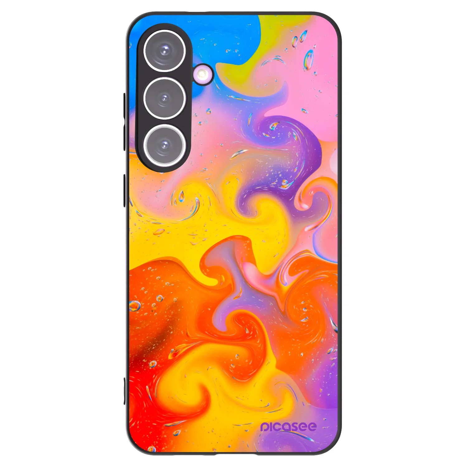 Picasee silikonski črni ovitek za Samsung Galaxy S24+ S926B 5G - Bubbles