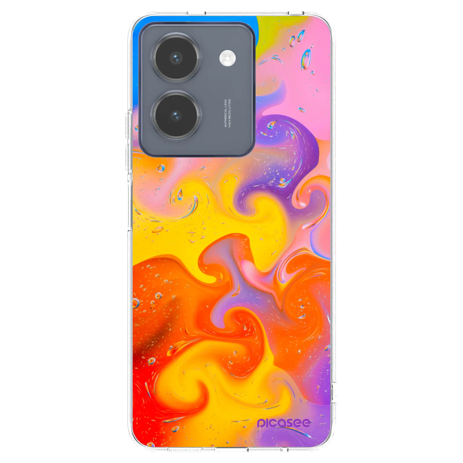 Picasee silikonski prozorni ovitek za Vivo Y36 4G - Bubbles