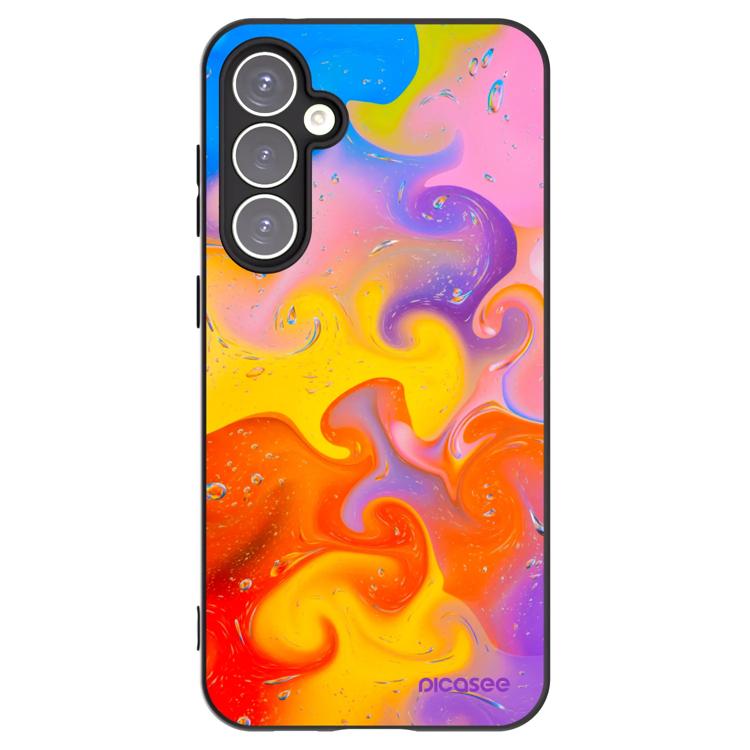 Picasee silikonski črni ovitek za Samsung Galaxy S23 FE S711B - Bubbles