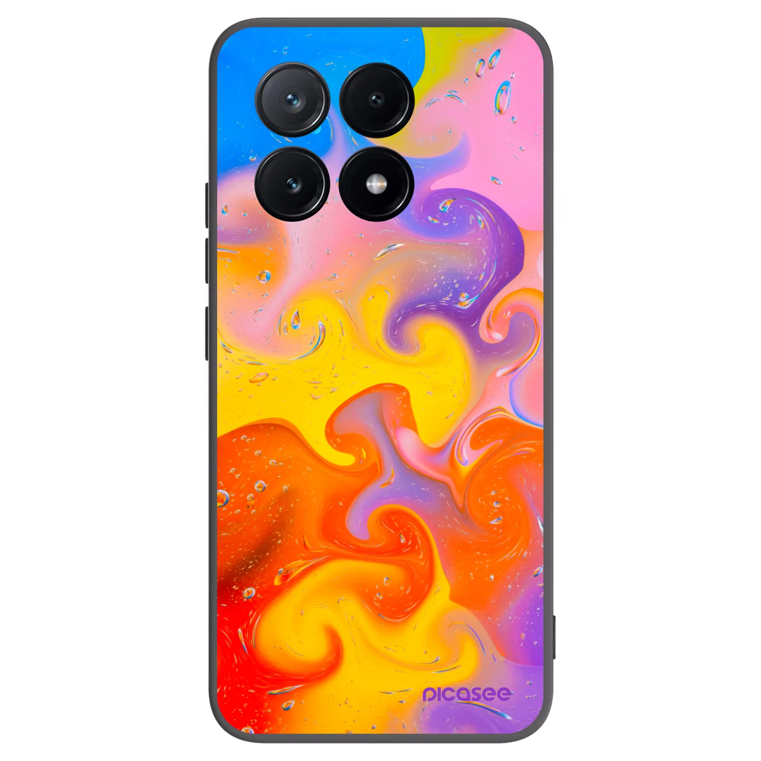 Picasee silikonski črni ovitek za Xiaomi Poco X6 Pro - Bubbles