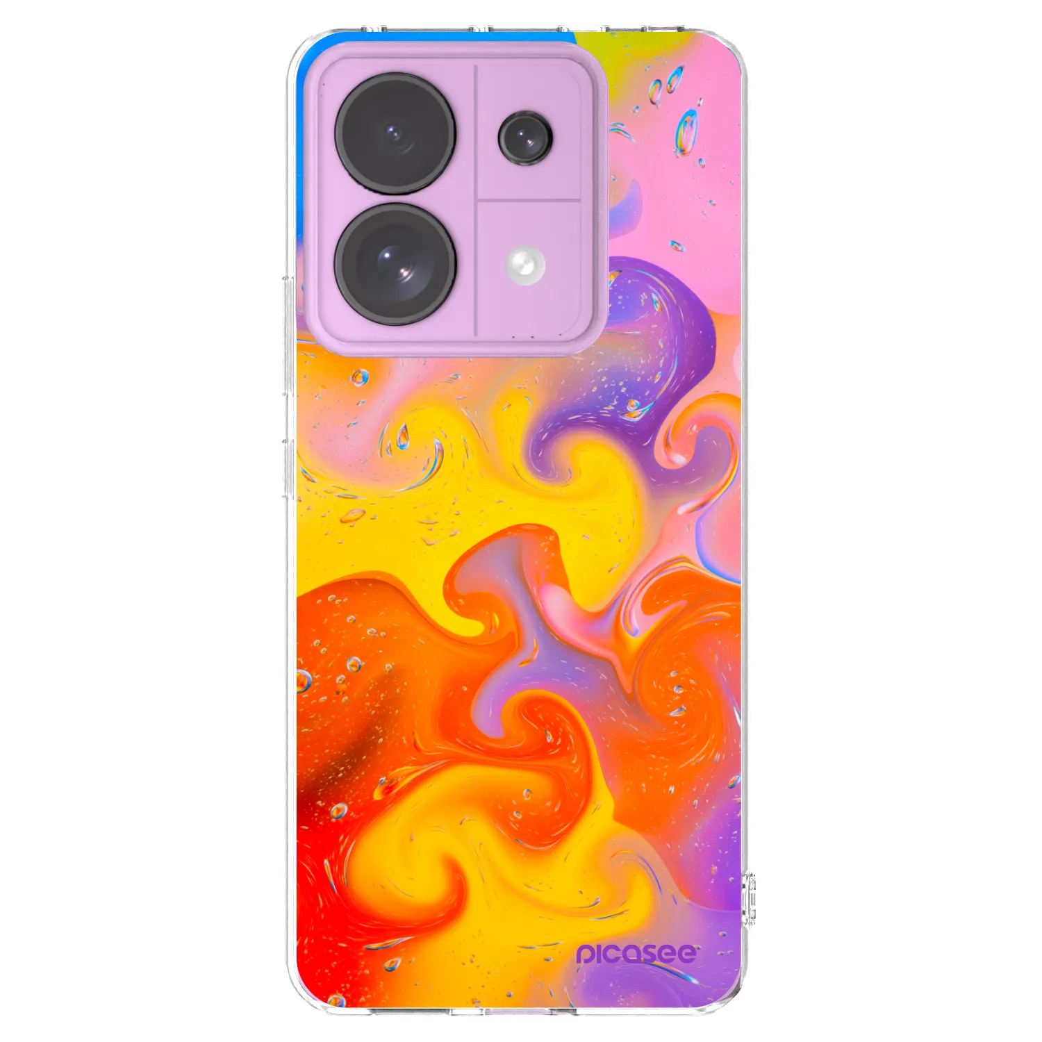 Picasee silikonski prozorni ovitek za Xiaomi Redmi Note 13 Pro 5G - Bubbles