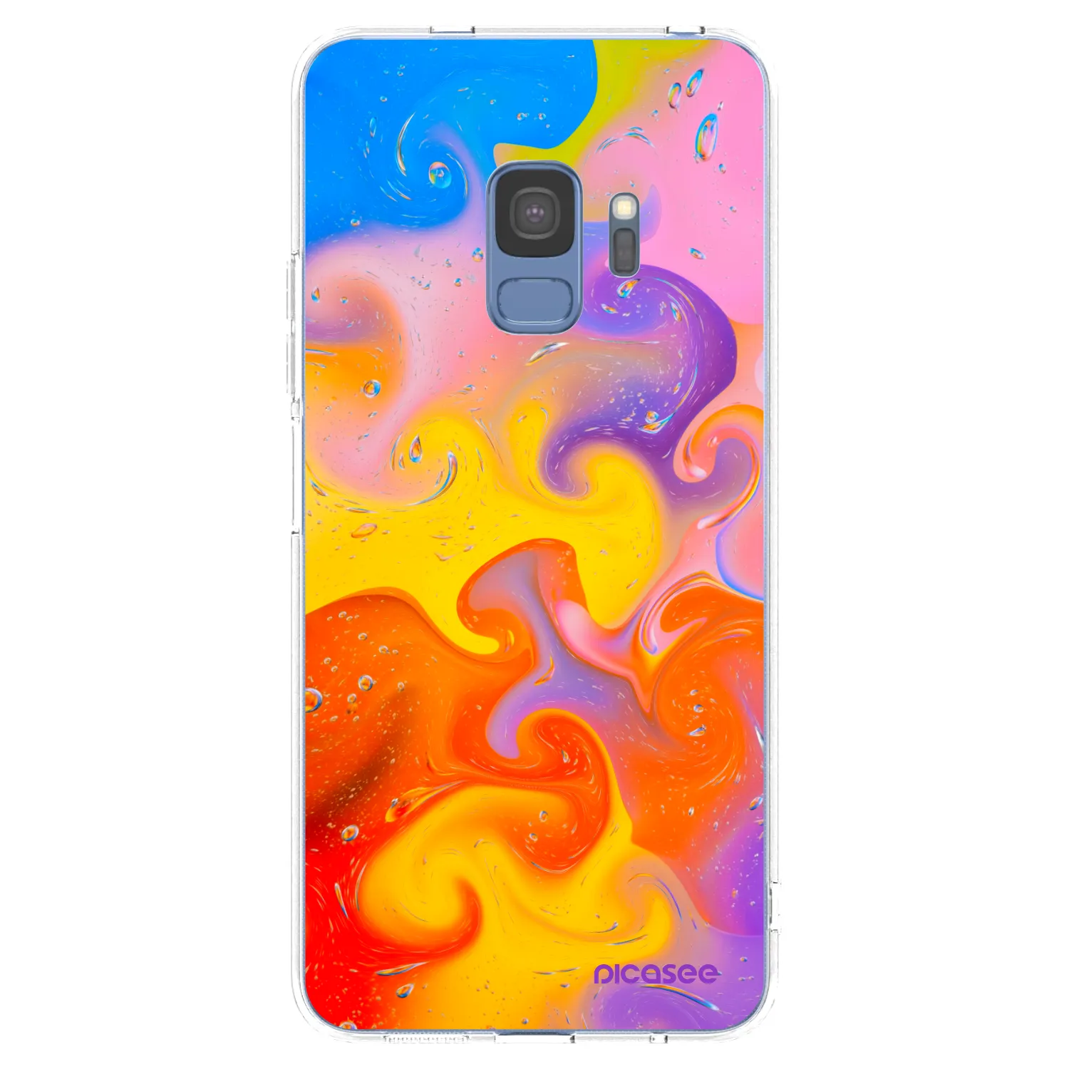 Picasee silikonski prozorni ovitek za Samsung Galaxy S9 G960F - Bubbles