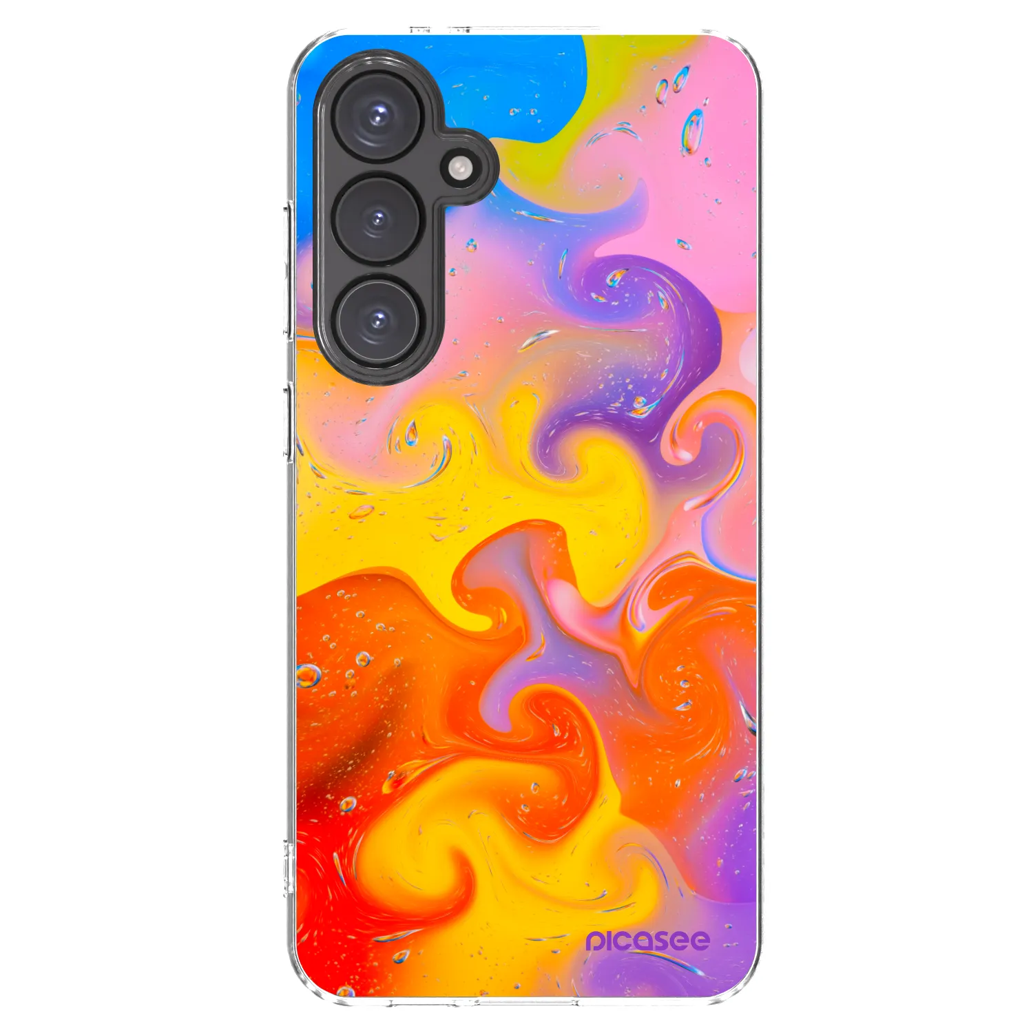 Picasee silikonski prozorni ovitek za Samsung Galaxy S24 FE S721B - Bubbles