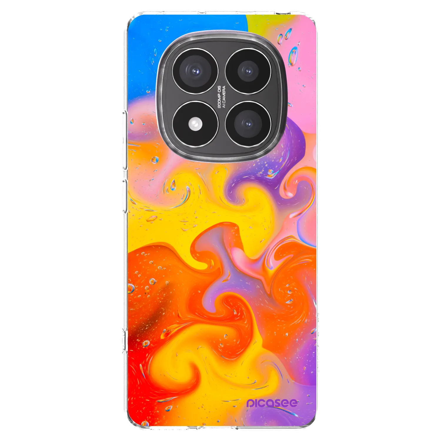 Picasee silikonski prozorni ovitek za Xiaomi Redmi Note 14 Pro+ 5G - Bubbles