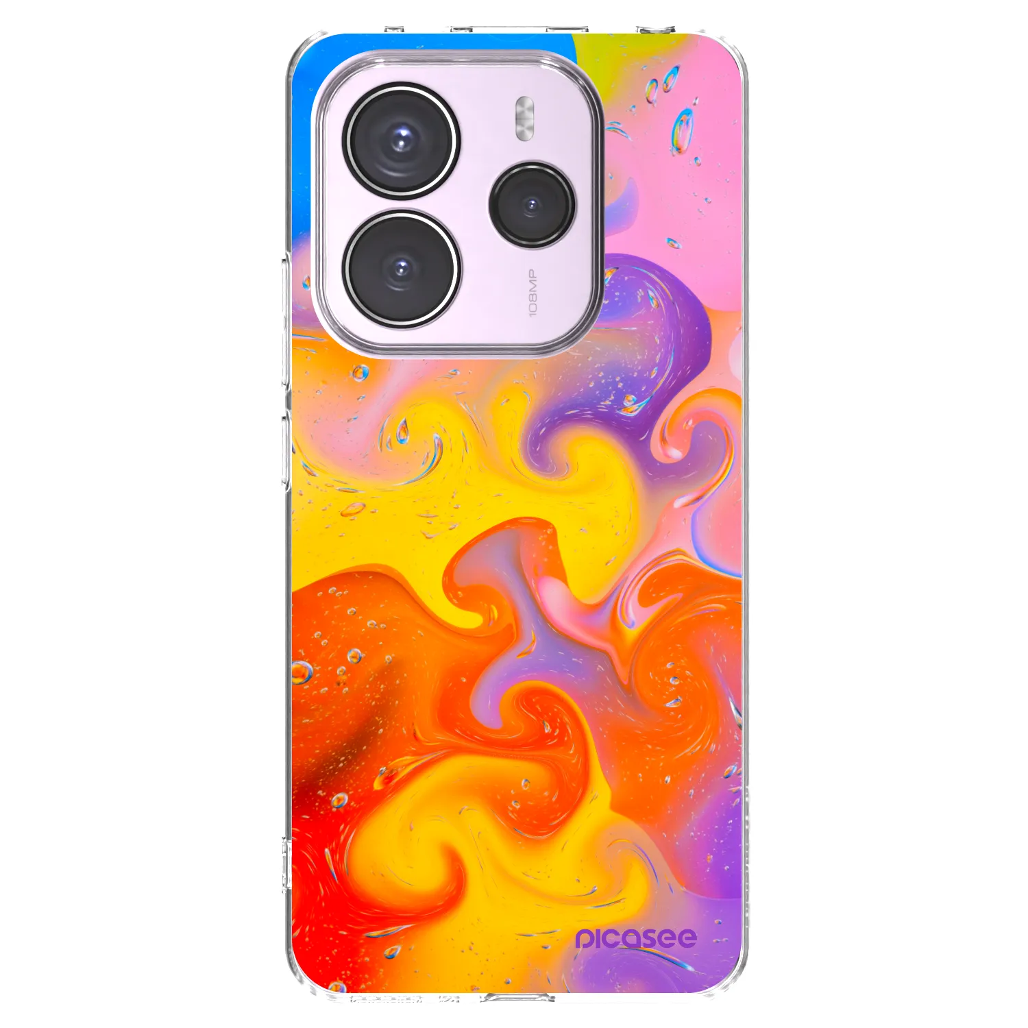 Picasee silikonski prozorni ovitek za Xiaomi Redmi Note 14 5G - Bubbles