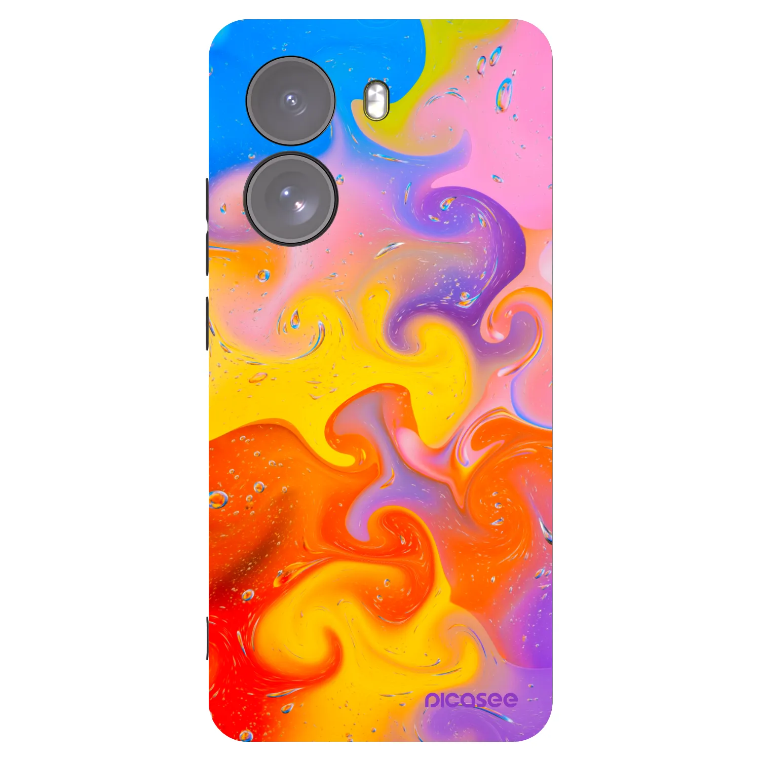 Picasee silikonski črni ovitek za Xiaomi Poco X7 - Bubbles