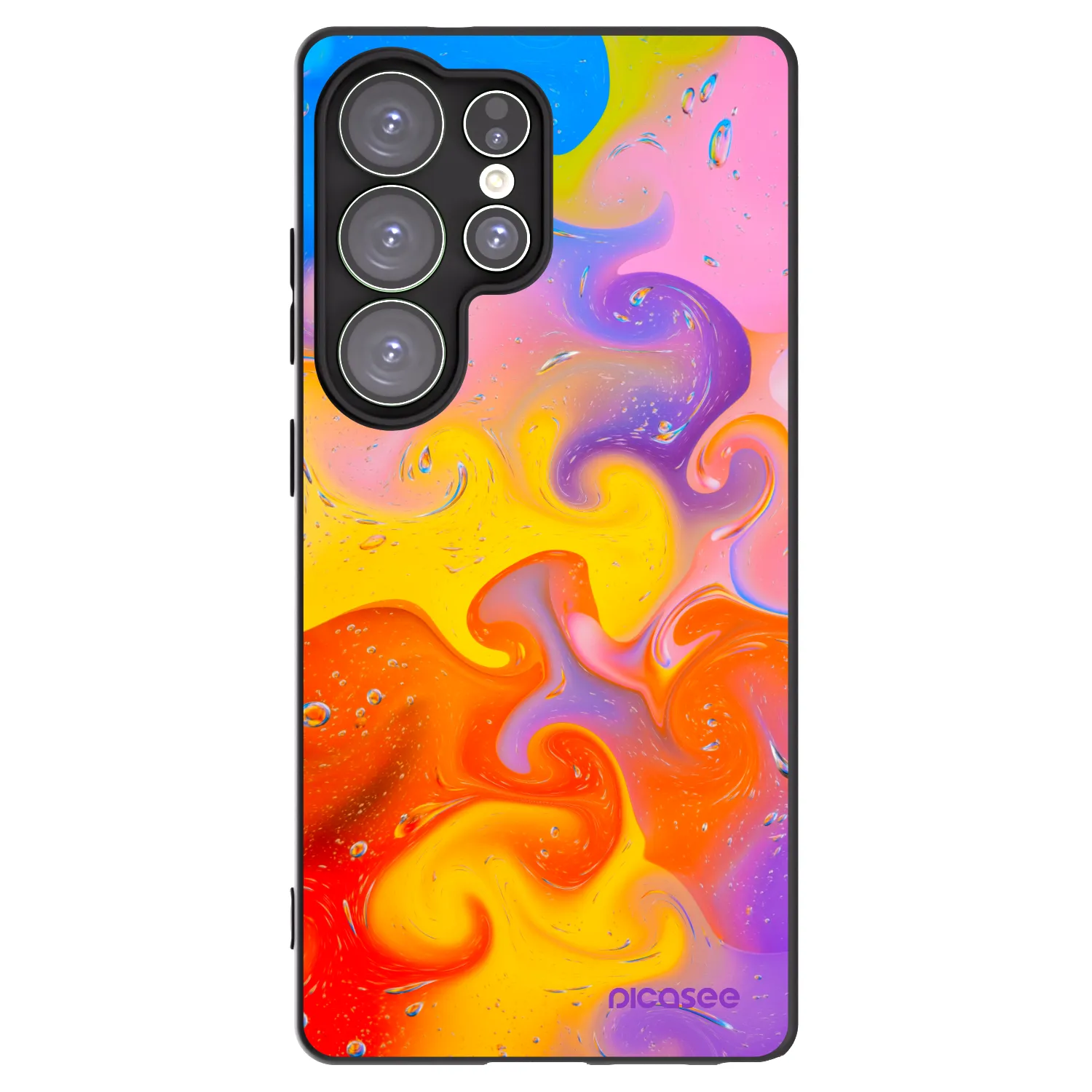 Picasee silikonski črni ovitek za Samsung Galaxy S25 Ultra 5G - Bubbles