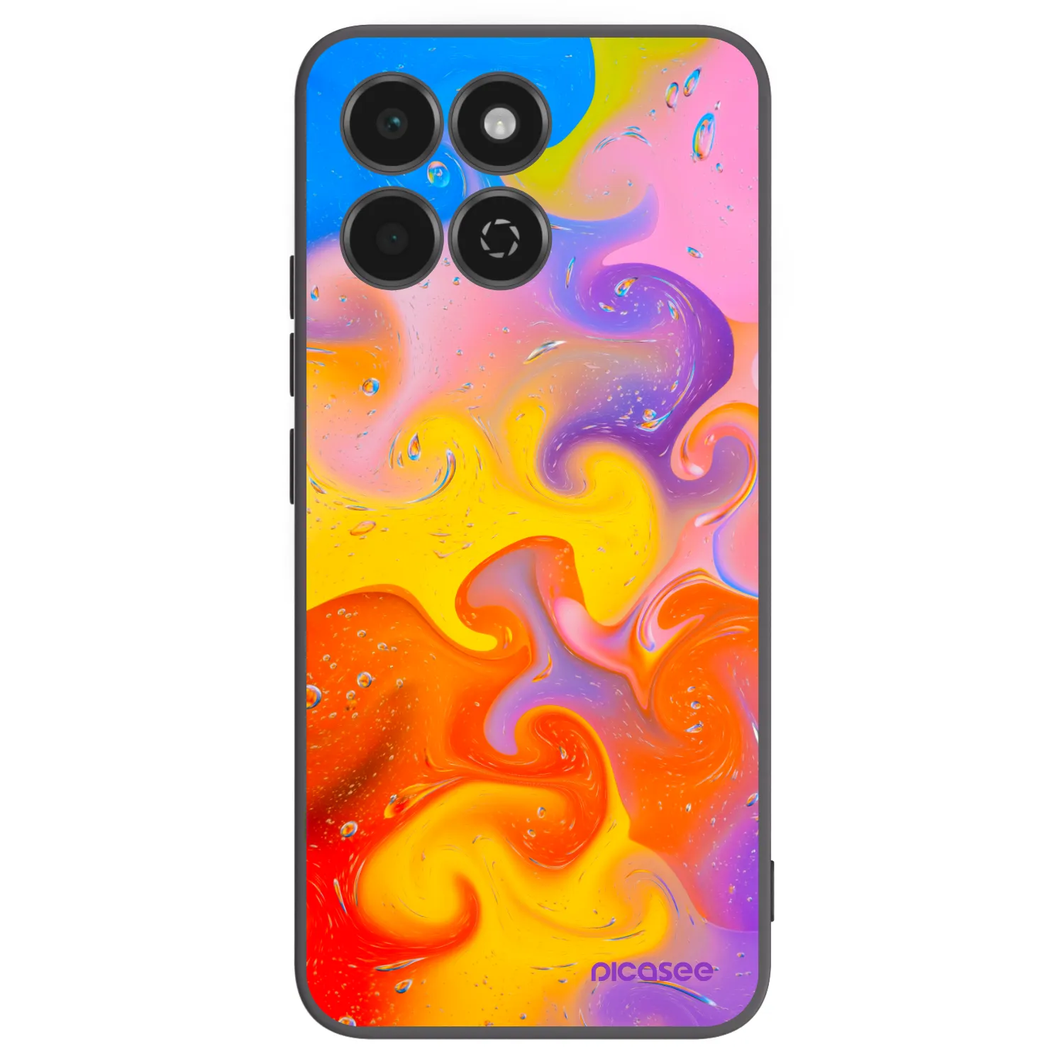 Picasee silikonski črni ovitek za Honor 200 Smart 5G - Bubbles