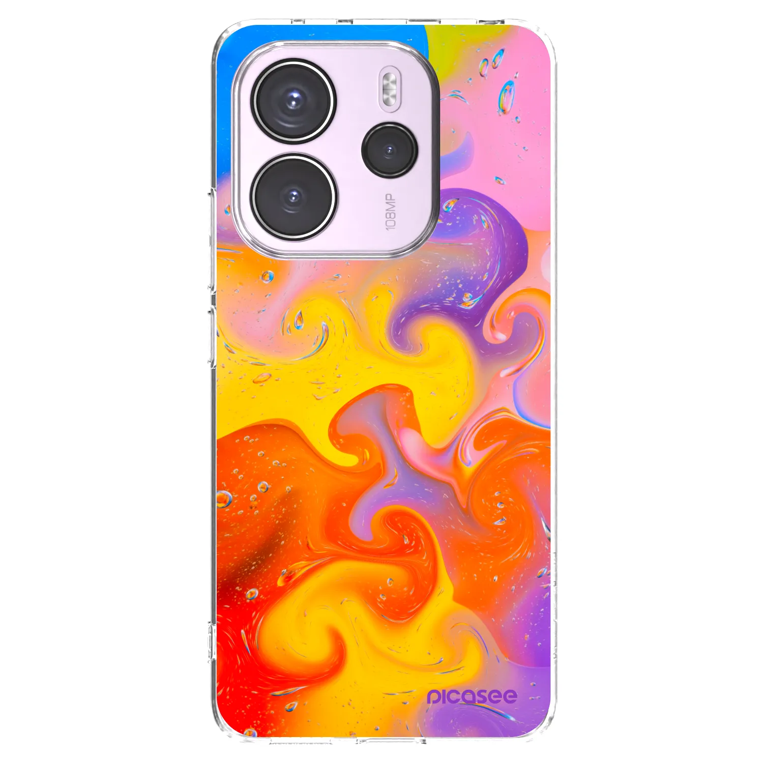 Picasee silikonski prozorni ovitek za Xiaomi Redmi Note 14 4G - Bubbles