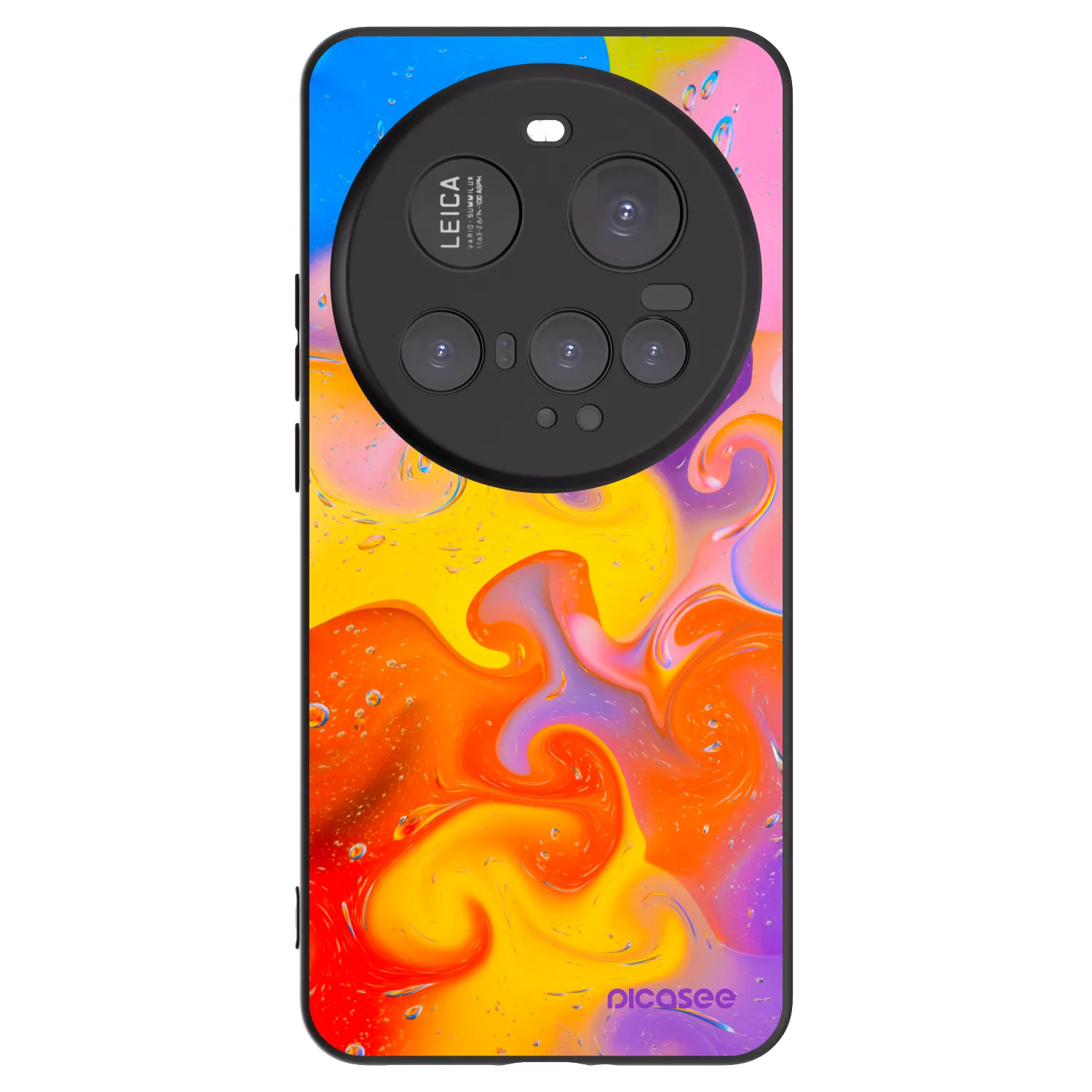 Picasee silikonski črni ovitek za Xiaomi 15 Ultra - Bubbles