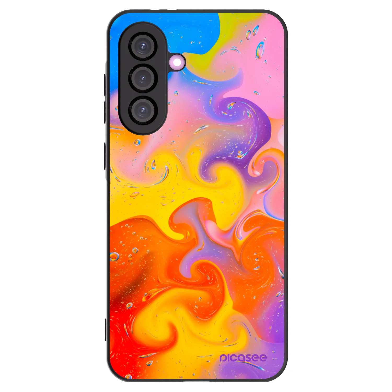 Picasee silikonski črni ovitek za Samsung Galaxy A36 5G - Bubbles