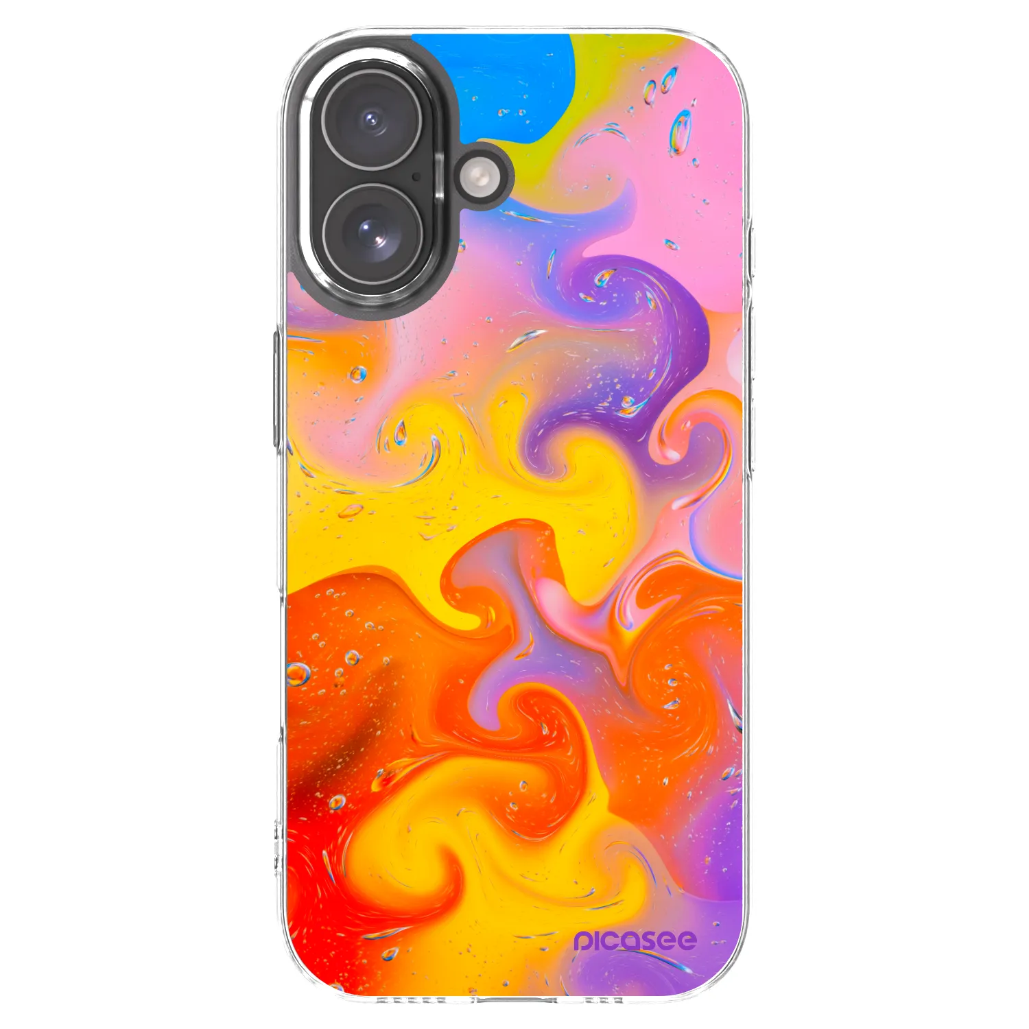 Picasee silikonski prozorni ovitek za Apple iPhone 17 - Bubbles