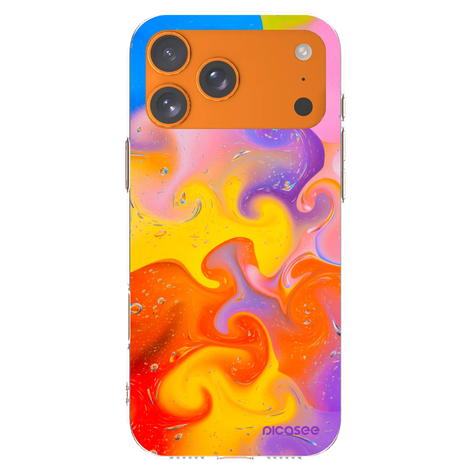 Picasee silikonski prozorni ovitek za Apple iPhone 17 Pro Max - Bubbles