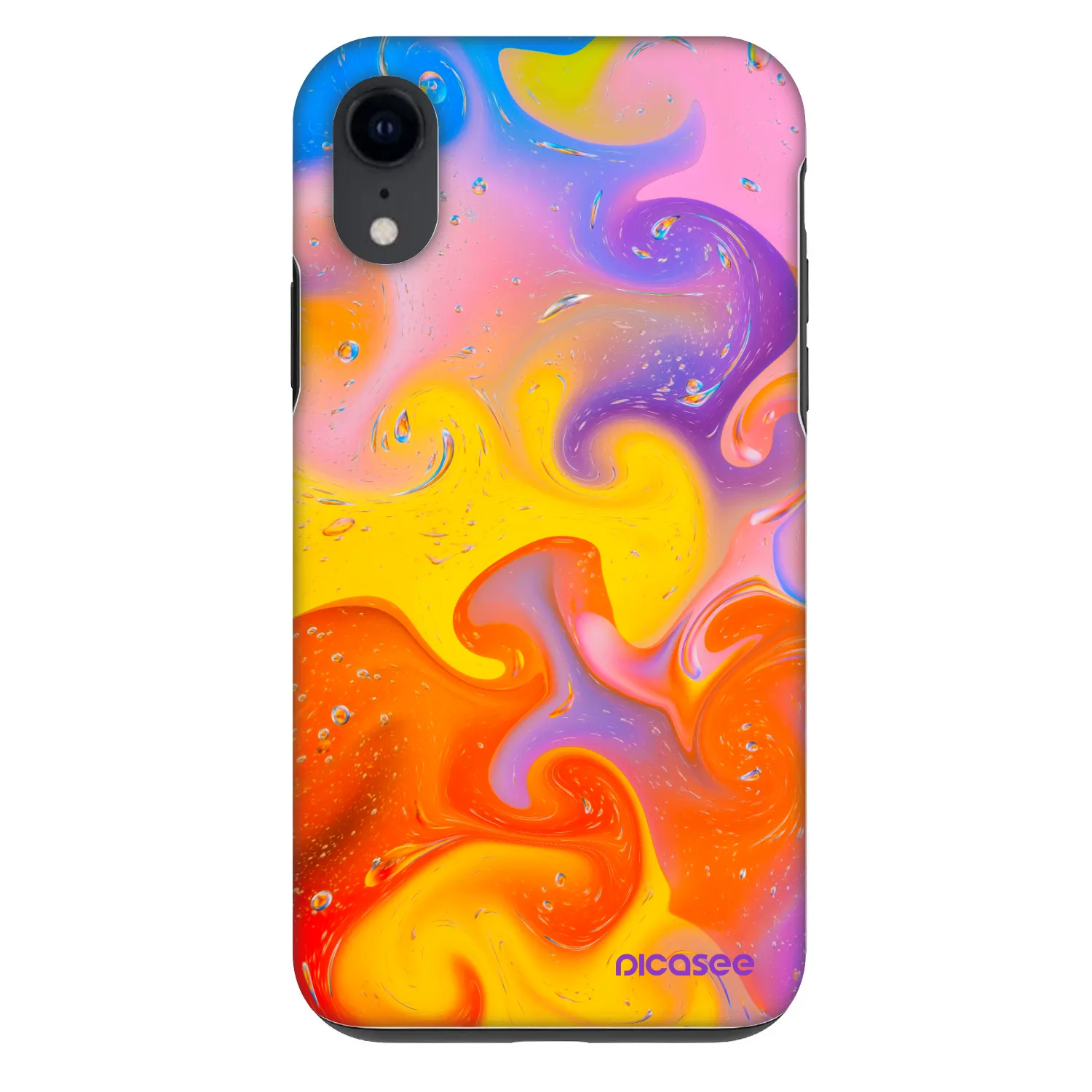 Picasee Fashion Case za Apple iPhone XR - Bubbles