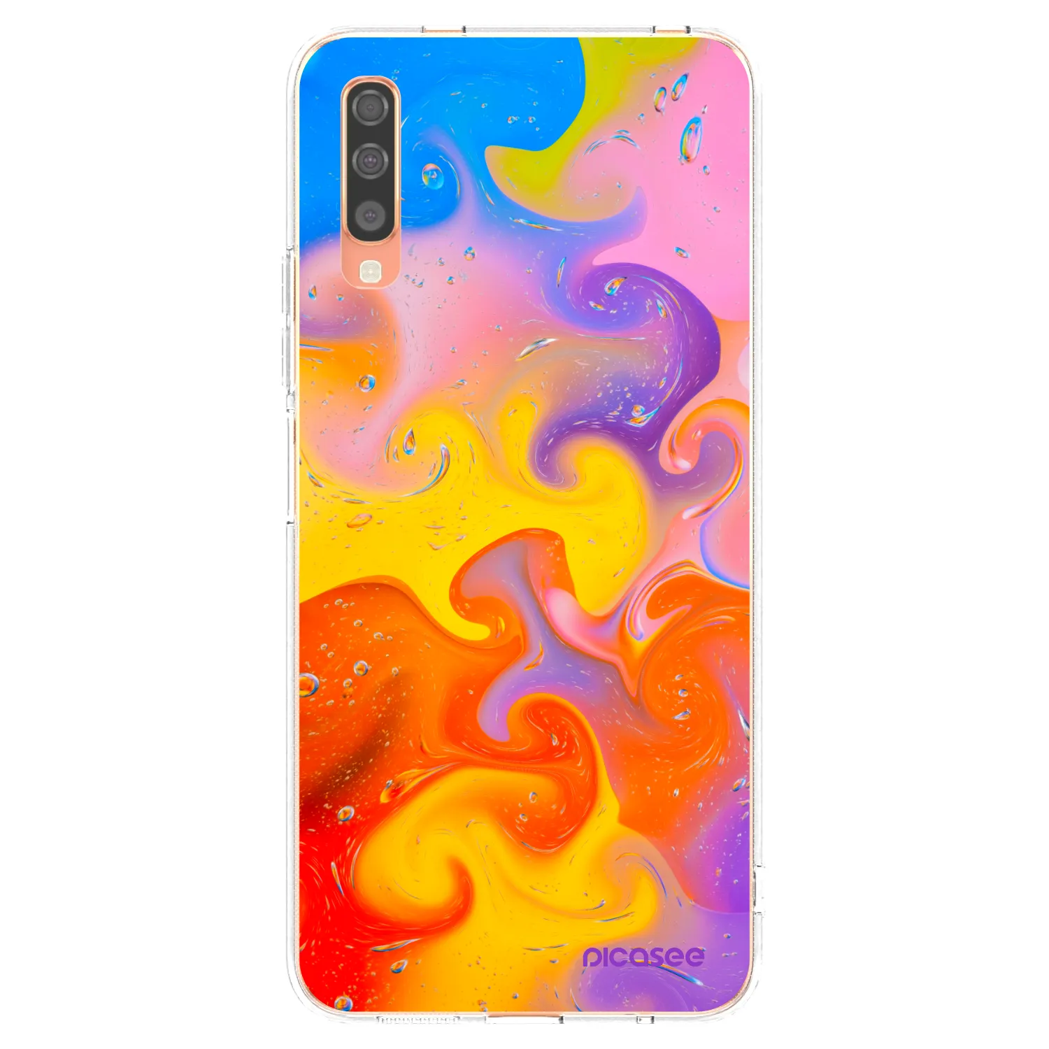 Picasee silikonski prozorni ovitek za Samsung Galaxy A70 A705F - Bubbles
