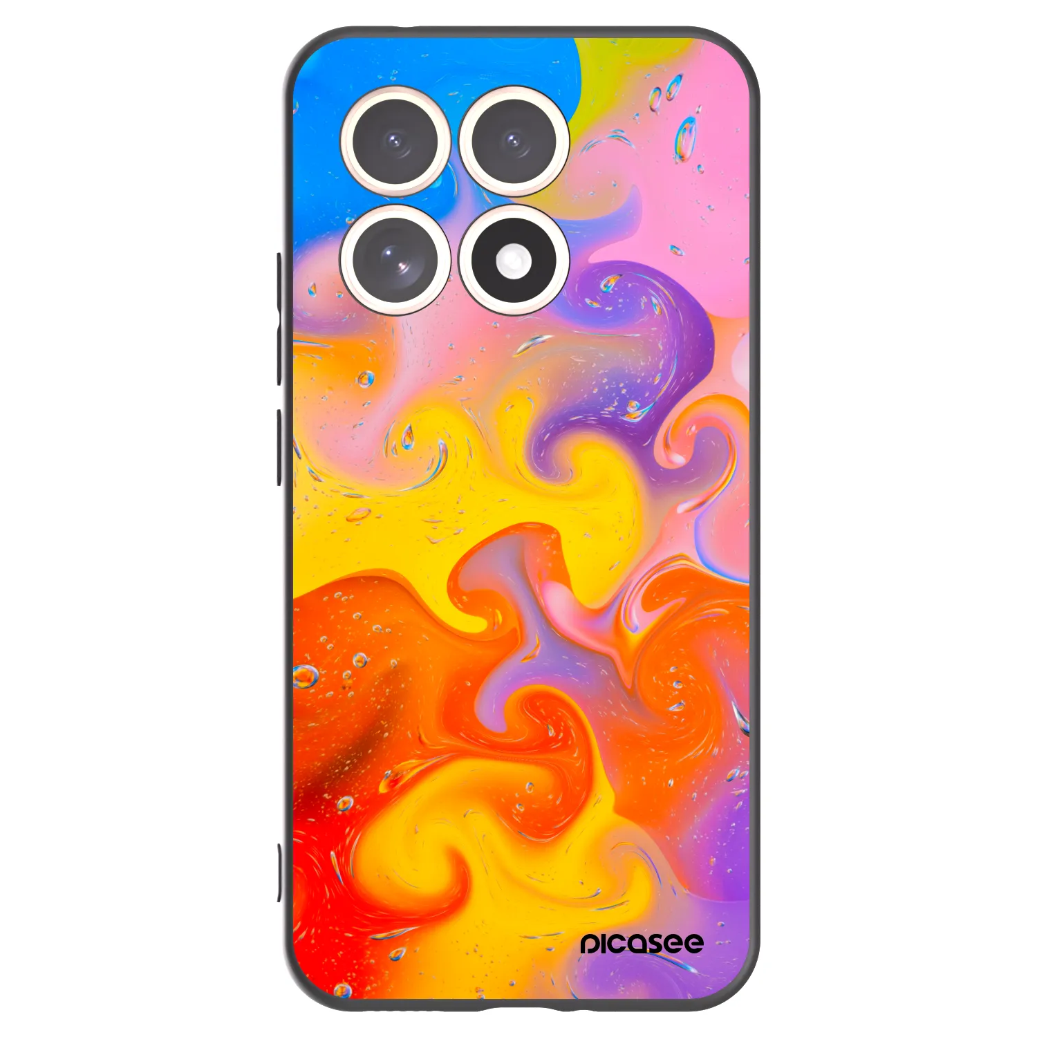 Picasee silikonski črni ovitek za Xiaomi 15T - Bubbles