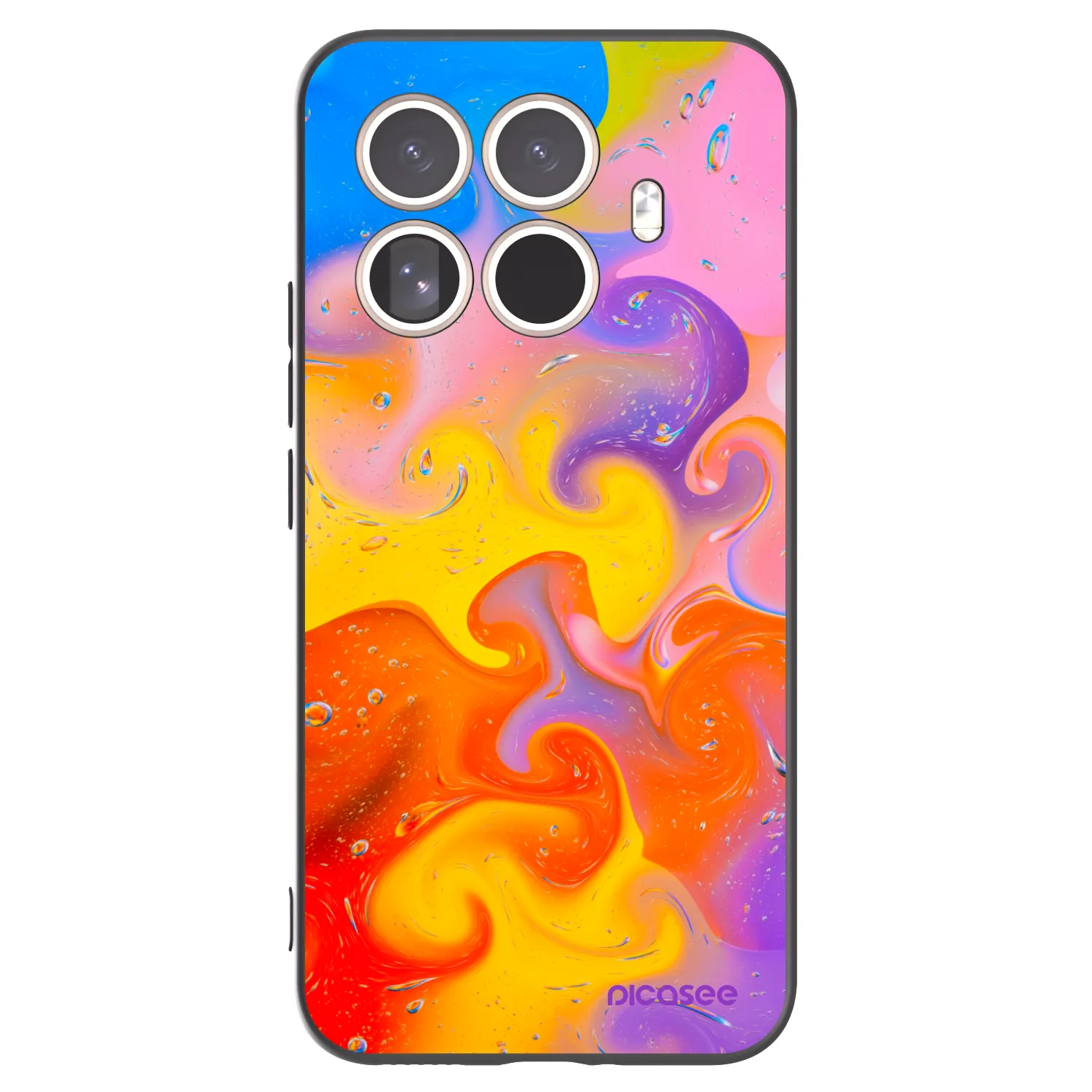 Picasee silikonski črni ovitek za Xiaomi 15T Pro - Bubbles