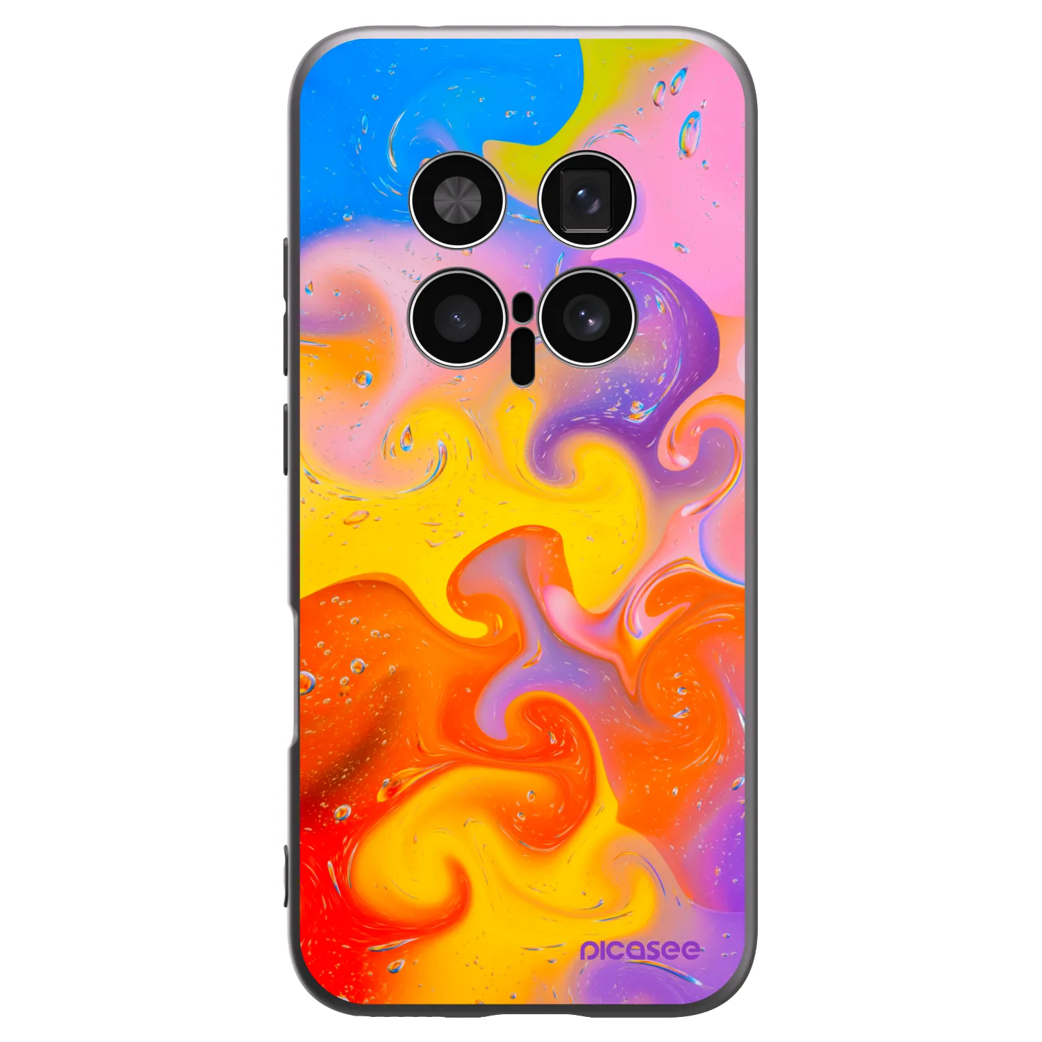 Picasee silikonski črni ovitek za Honor Magic8 Pro 5G - Bubbles