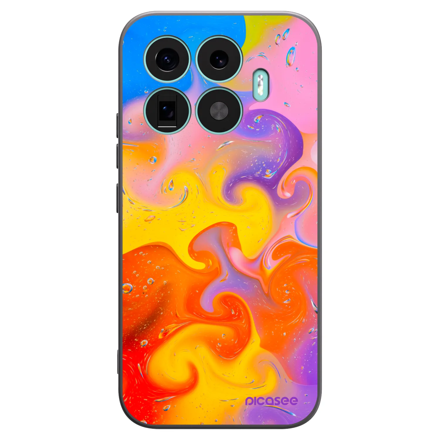 Picasee silikonski črni ovitek za Xiaomi 17T - Bubbles