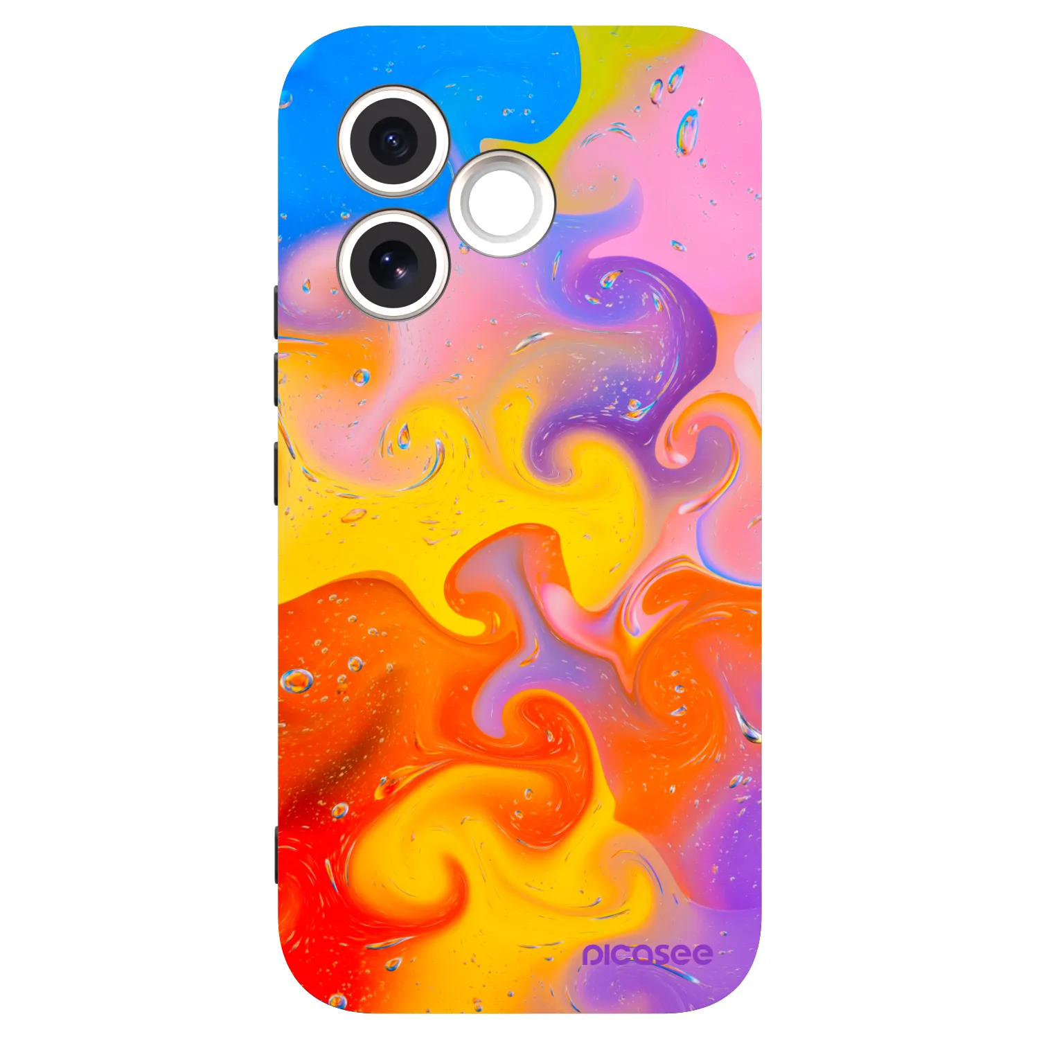 Picasee silikonski črni ovitek za Honor 600 Lite - Bubbles