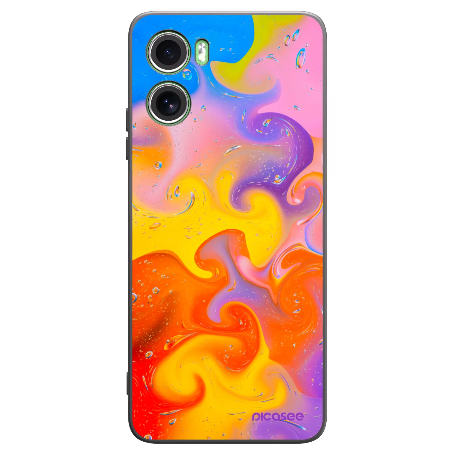 Picasee silikonski črni ovitek za Motorola Moto G06 - Bubbles