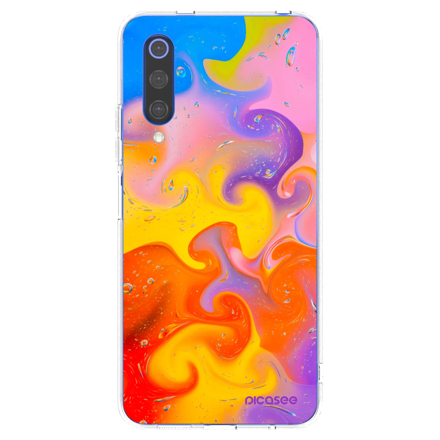 Picasee silikonski prozorni ovitek za Xiaomi Mi 9 SE - Bubbles