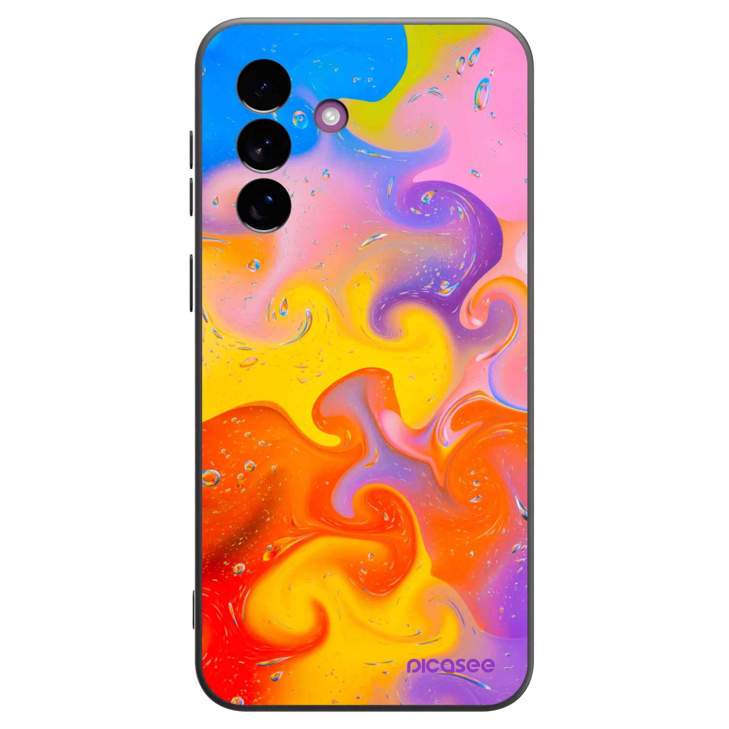 Picasee silikonski črni ovitek za Samsung Galaxy A37 - Bubbles