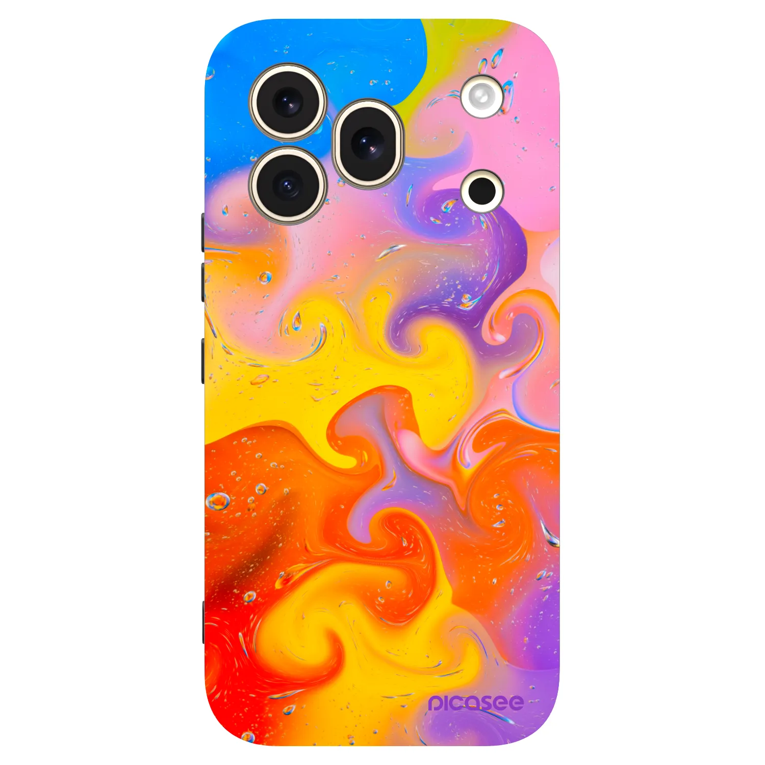 Picasee silikonski črni ovitek za Honor 600 Pro - Bubbles