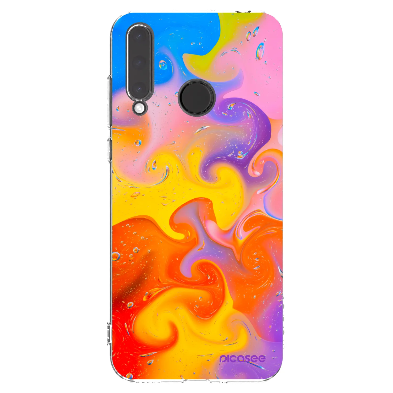 Picasee silikonski prozorni ovitek za Honor 20 Lite - Bubbles