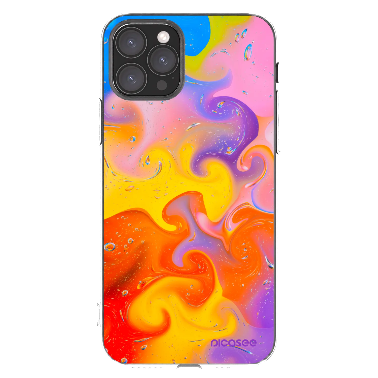 Picasee silikonski prozorni ovitek za Apple iPhone 11 Pro - Bubbles