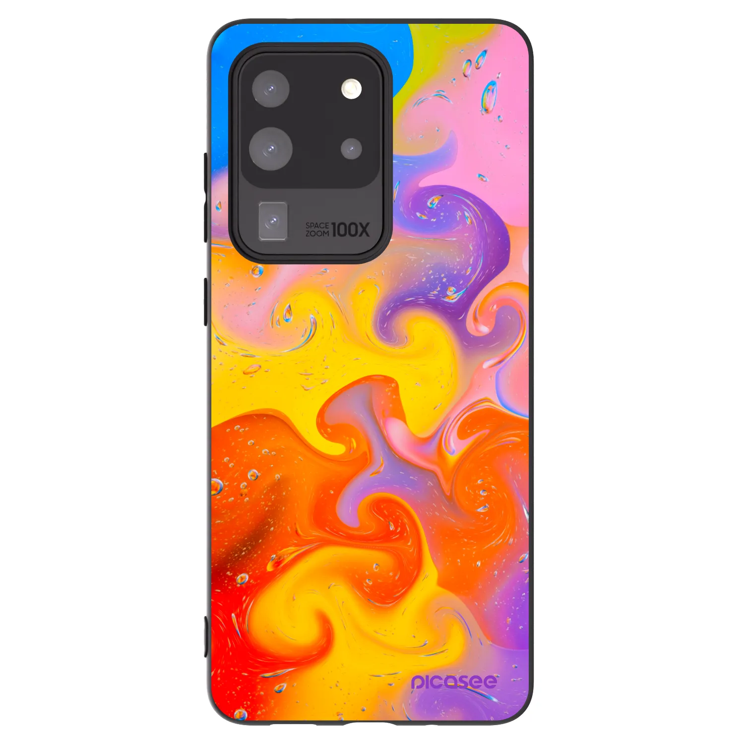 Picasee silikonski črni ovitek za Samsung Galaxy S20 Ultra 5G G988F - Bubbles