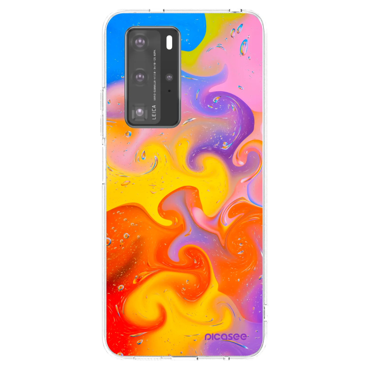 Picasee silikonski prozorni ovitek za Huawei P40 Pro - Bubbles