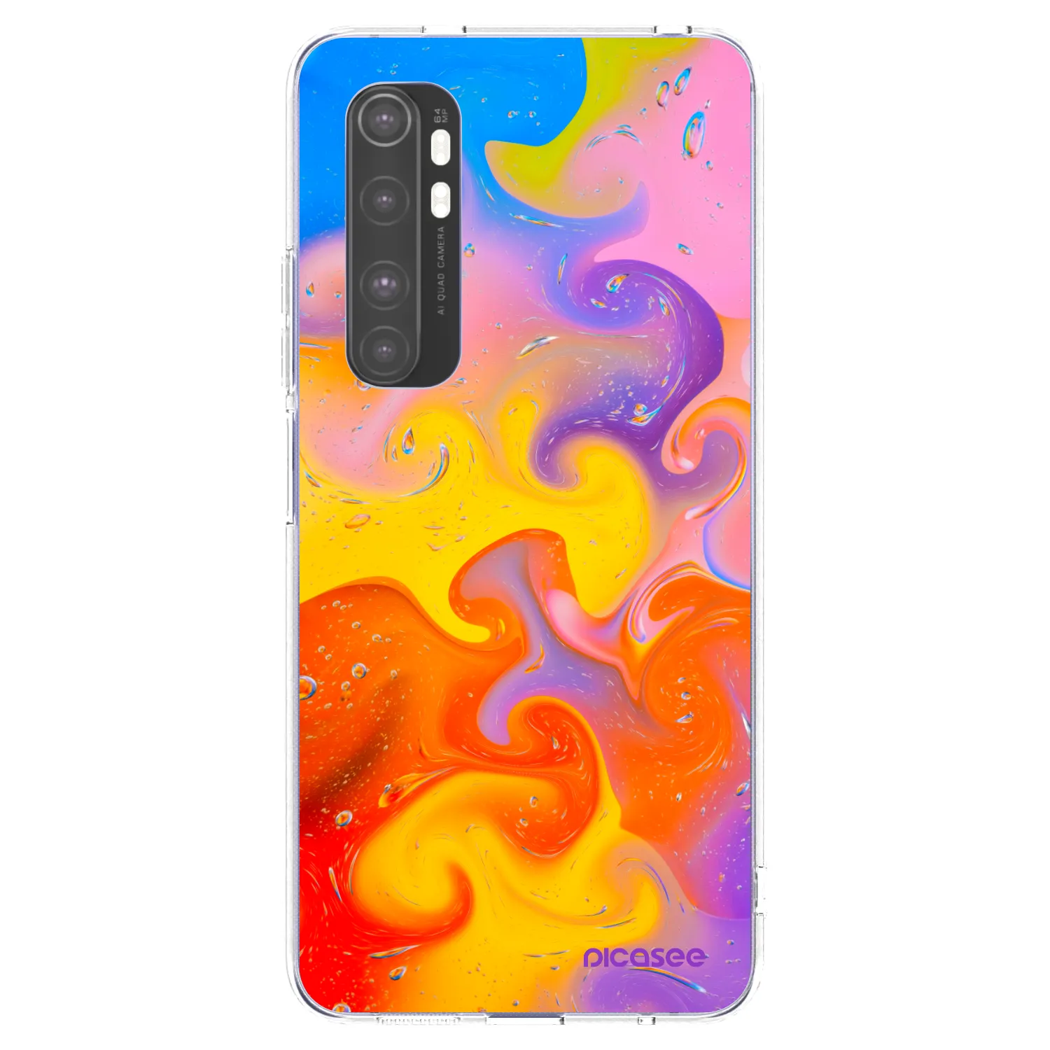 Picasee silikonski prozorni ovitek za Xiaomi Mi Note 10 Lite - Bubbles