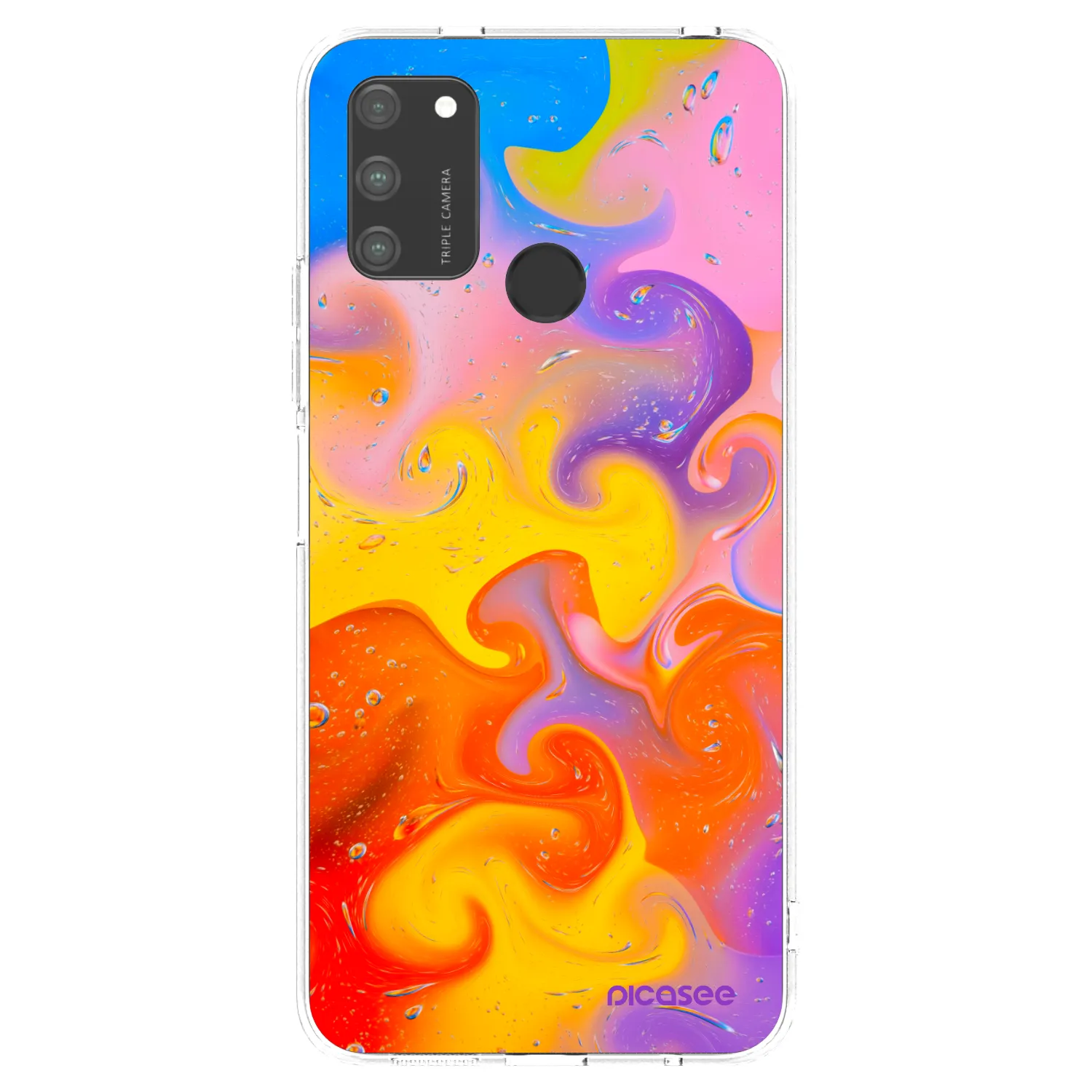 Picasee silikonski prozorni ovitek za Honor 9A - Bubbles