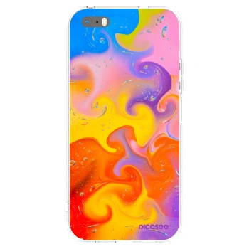 Picasee silikonski prozorni ovitek za Apple iPhone 5/5S/SE - Bubbles