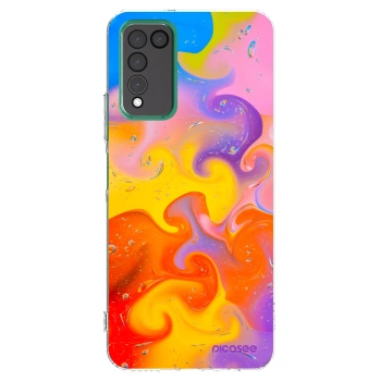 Picasee silikonski prozorni ovitek za Honor 10X Lite - Bubbles